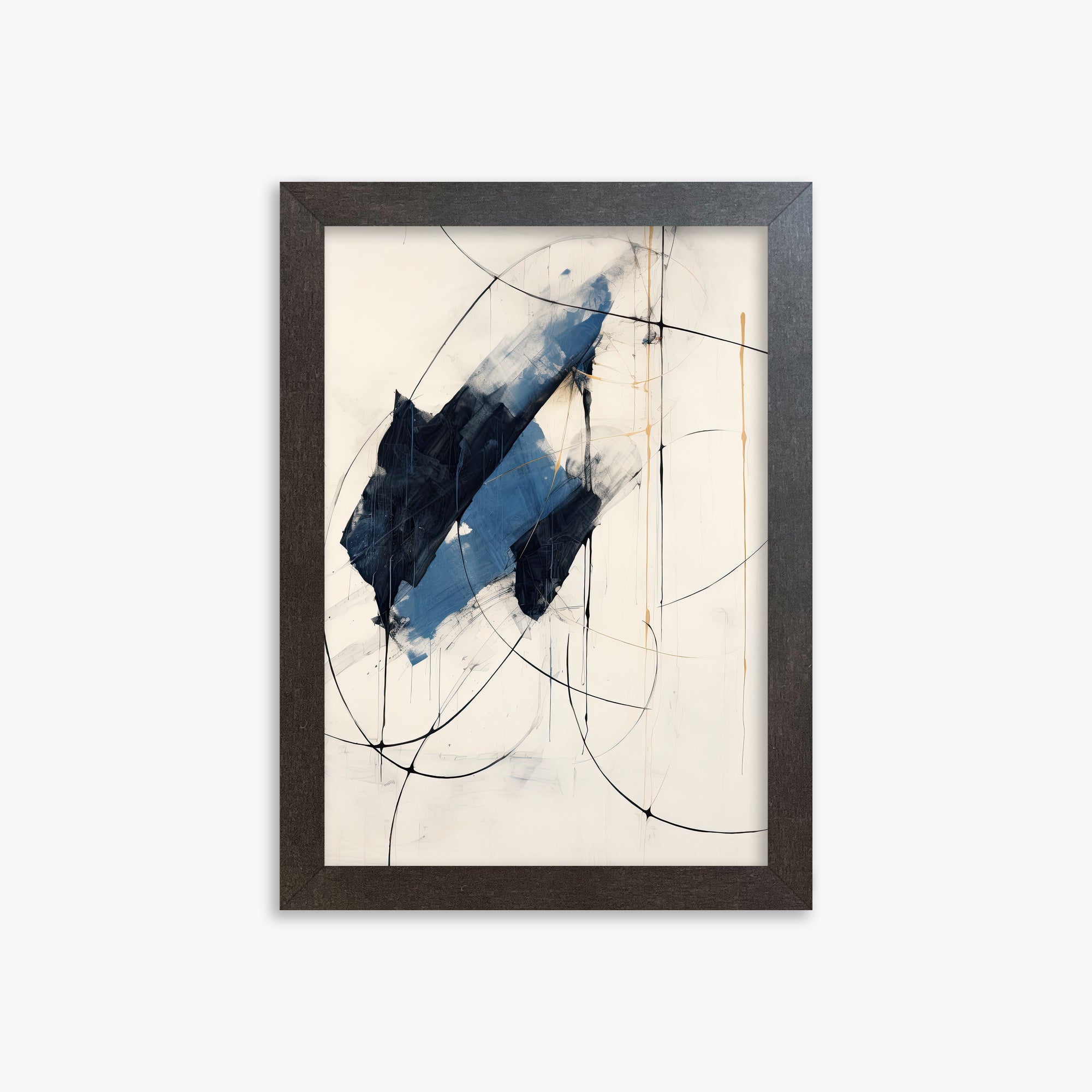 Midnight Sails, 21x30cm Framed Art Reproduction With Espresso Frame