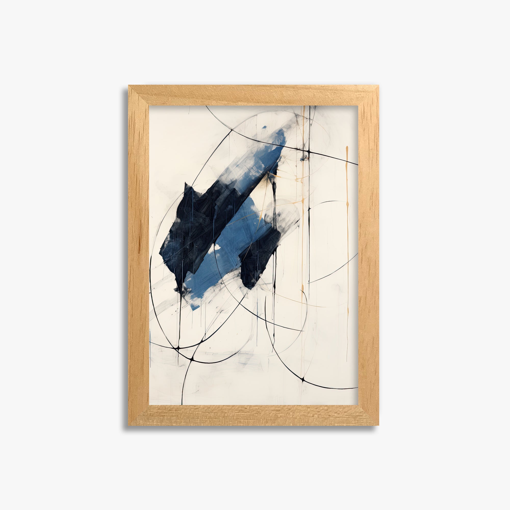 Midnight Sails, 21x30cm Framed Poster With Oak Frame