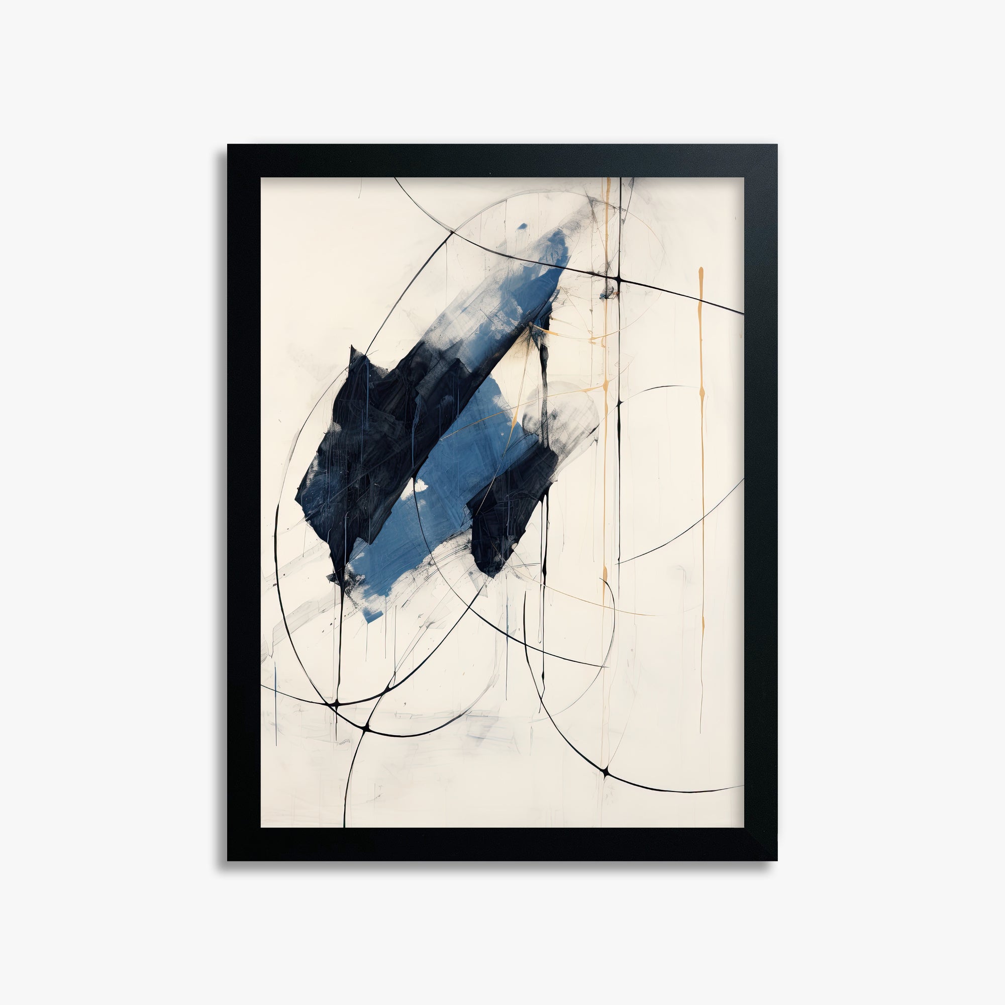Midnight Sails, 30x40cm Framed Poster With Black Frame