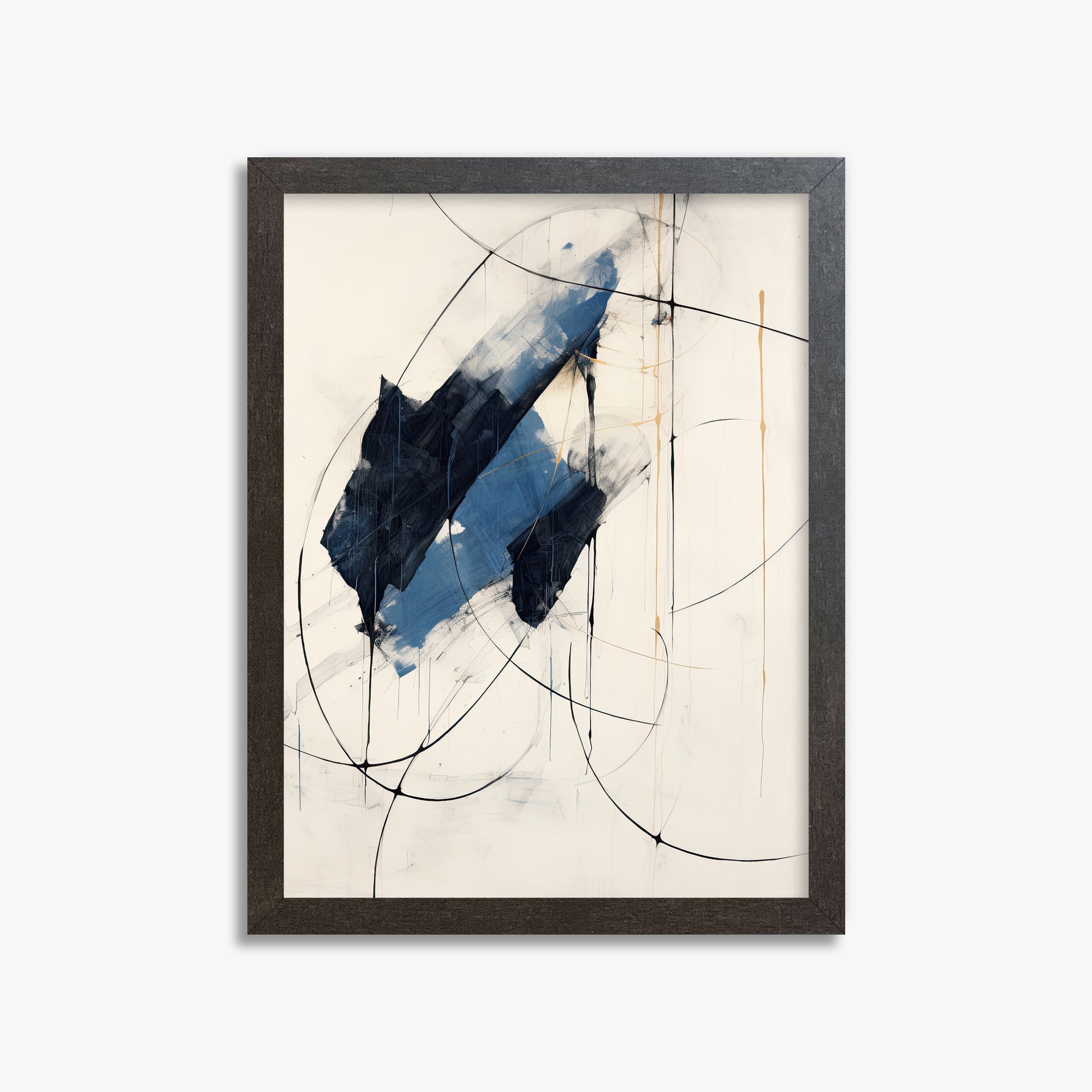 Midnight Sails, 30x40cm Framed Art Reproduction With Espresso Frame