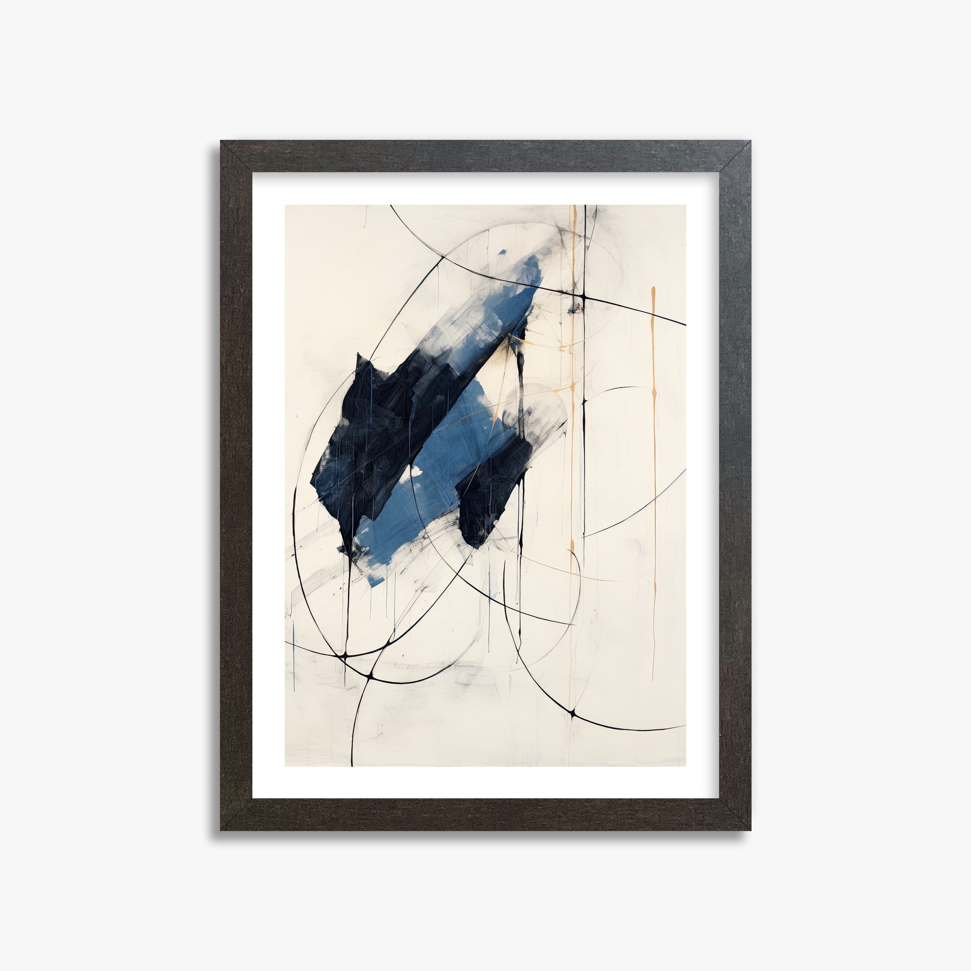 Midnight Sails, 30x40cm Framed Art Reproduction With Espresso Frame