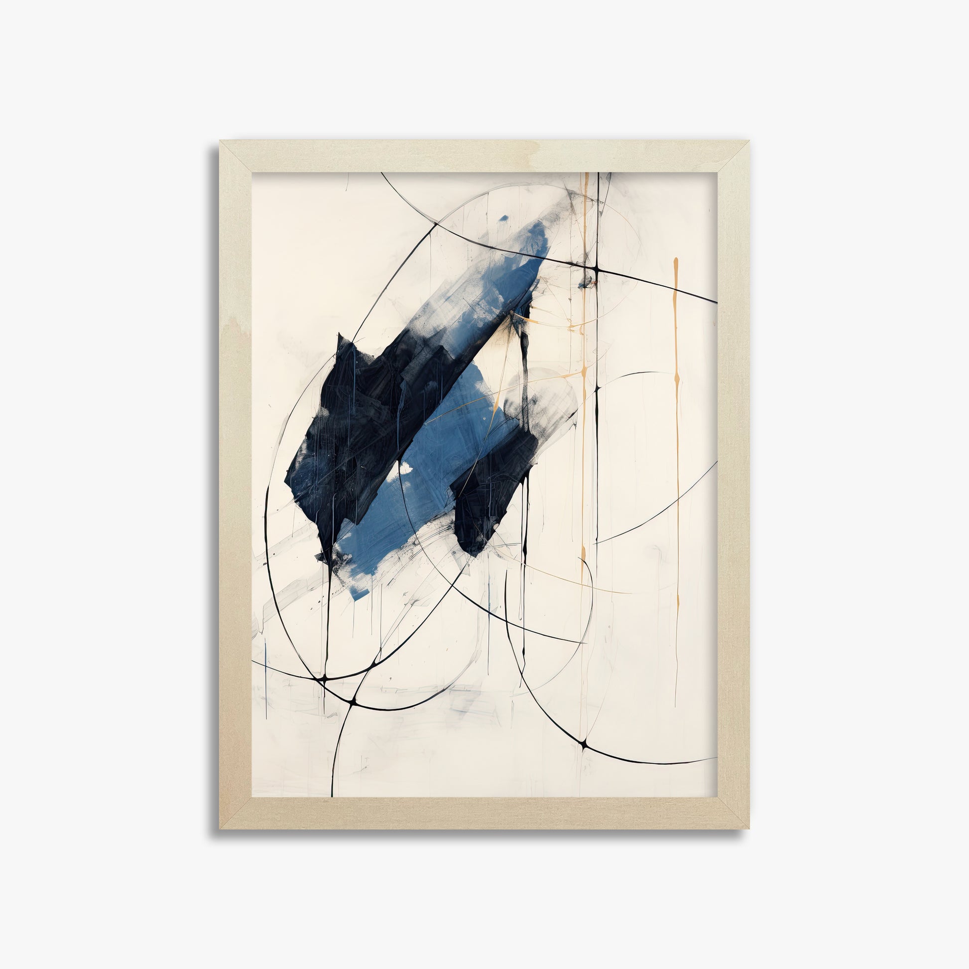Midnight Sails, 30x40cm Framed Art Reproduction With Lime Wood Frame