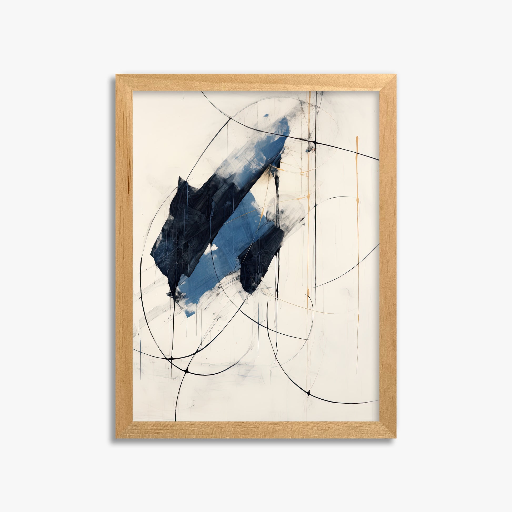 Midnight Sails, 30x40cm Framed Poster With Oak Frame