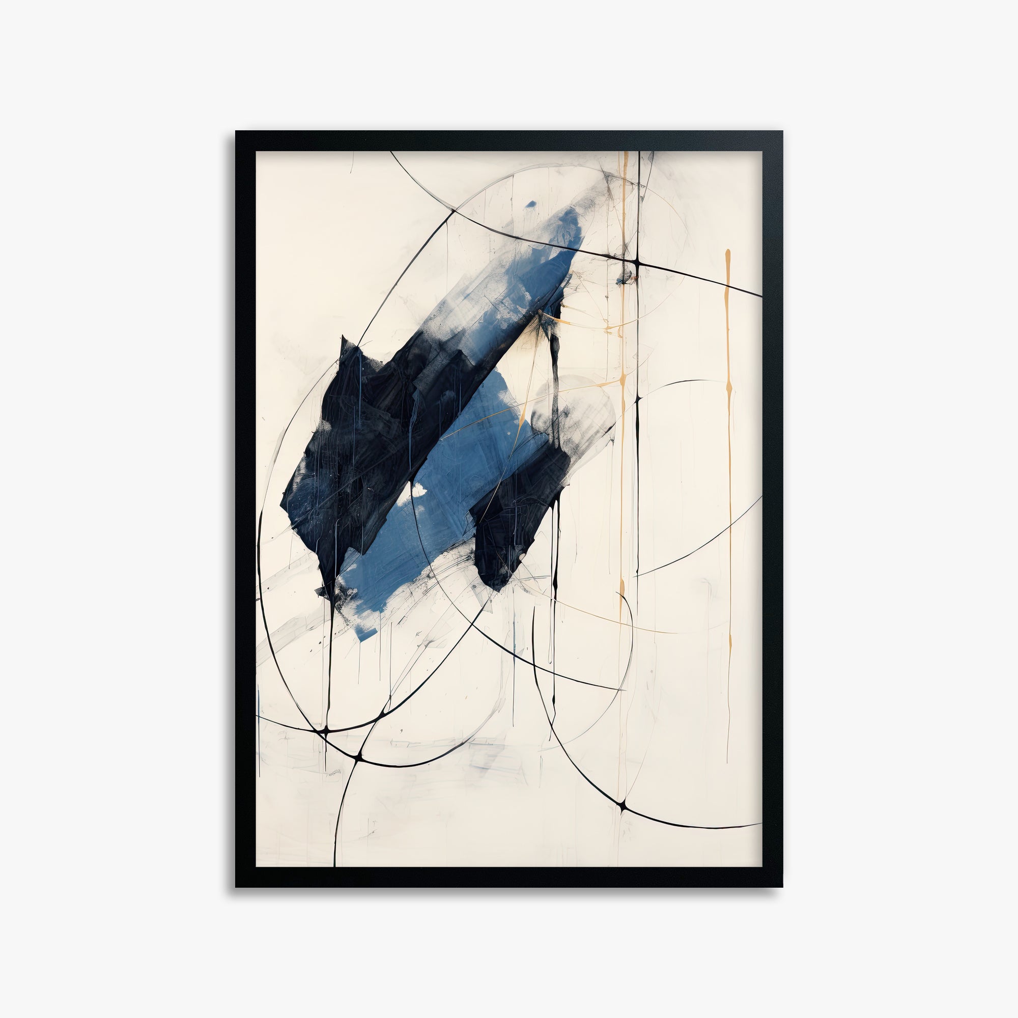 Midnight Sails, 50x70cm Framed Poster With Black Frame