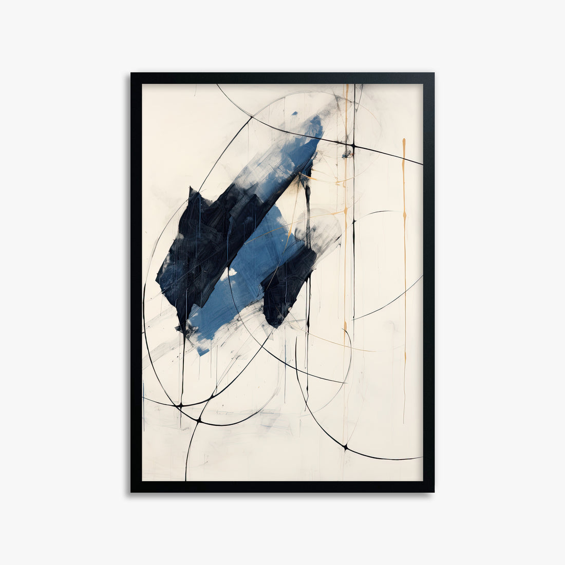 Midnight Sails, 50x70cm Framed Poster With Black Frame