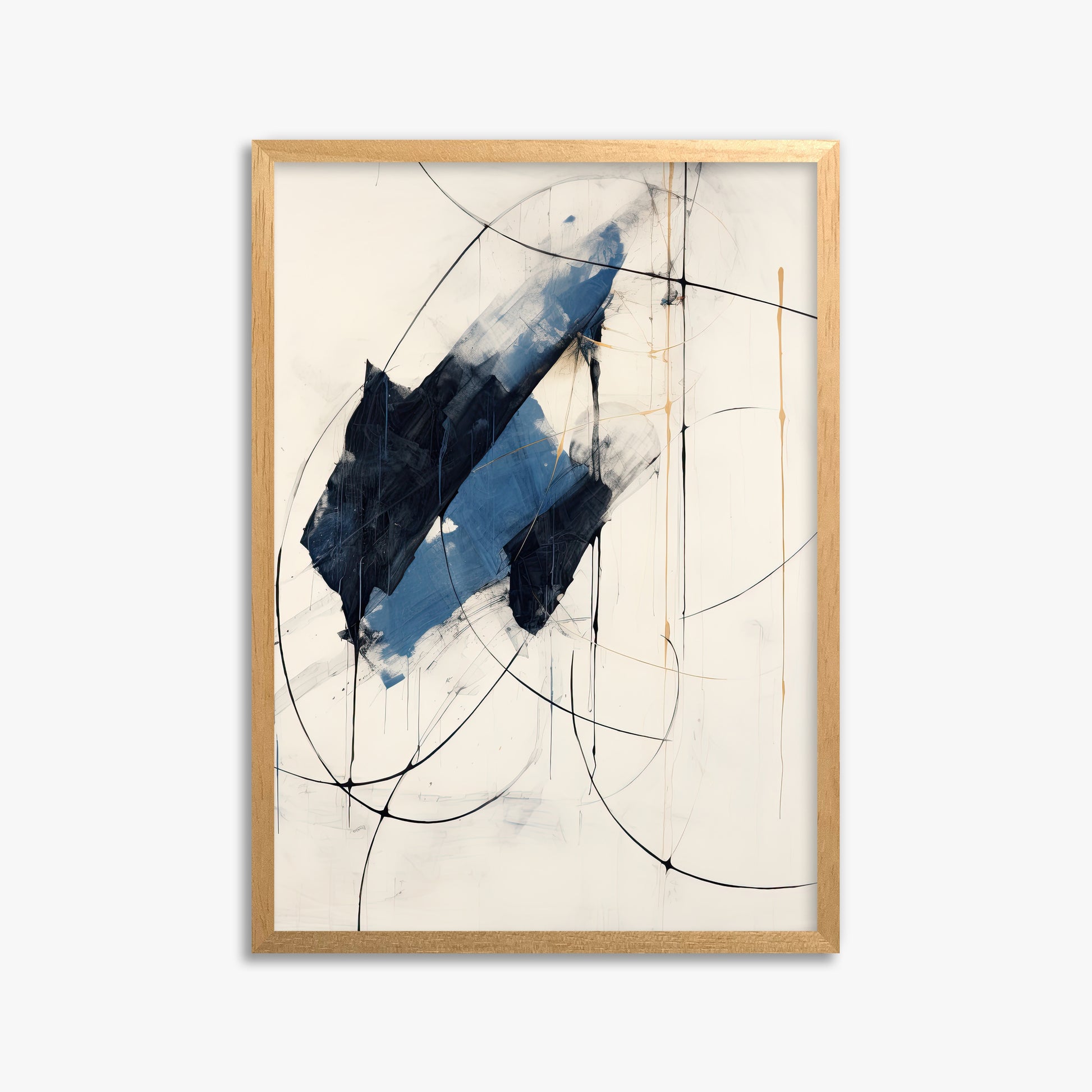 Midnight Sails, 50x70cm Framed Poster With Oak Frame