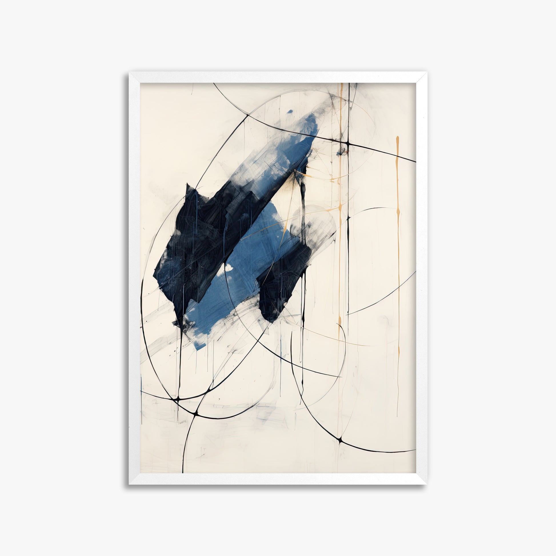 Midnight Sails, 50x70cm Framed Poster With White Frame