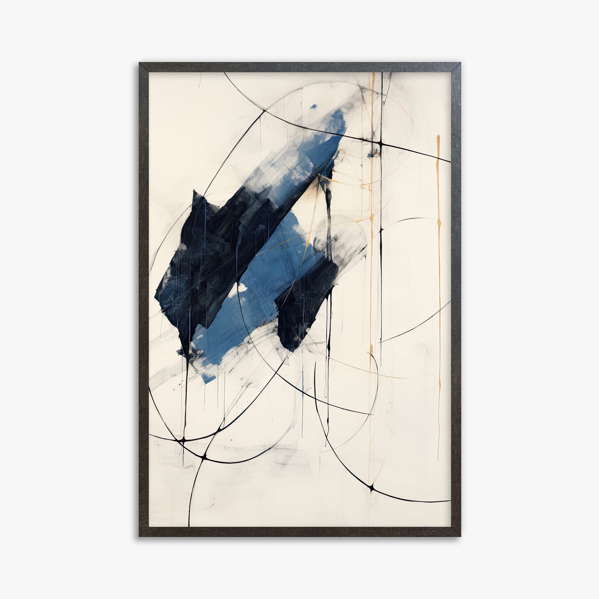 Midnight Sails, 61x91cm Framed Art Reproduction With Espresso Frame