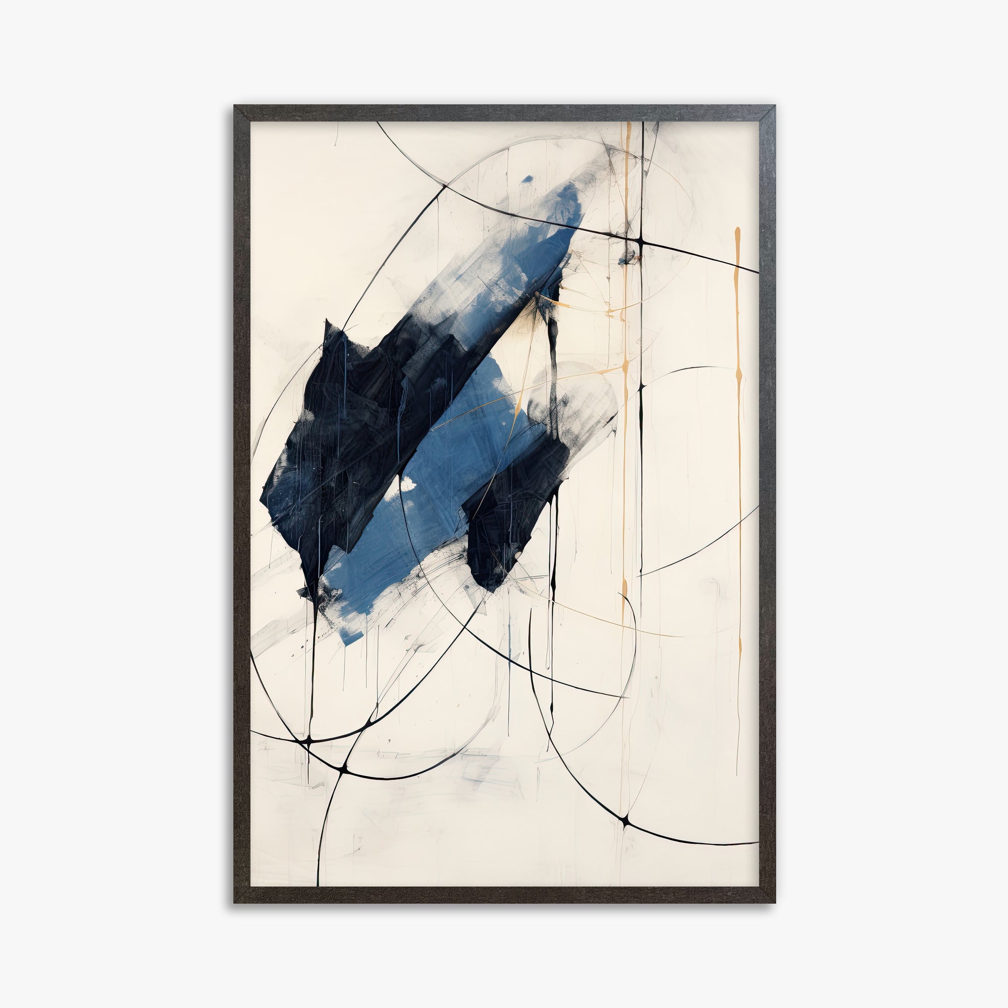 Midnight Sails, 61x91cm Framed Art Reproduction With Espresso Frame