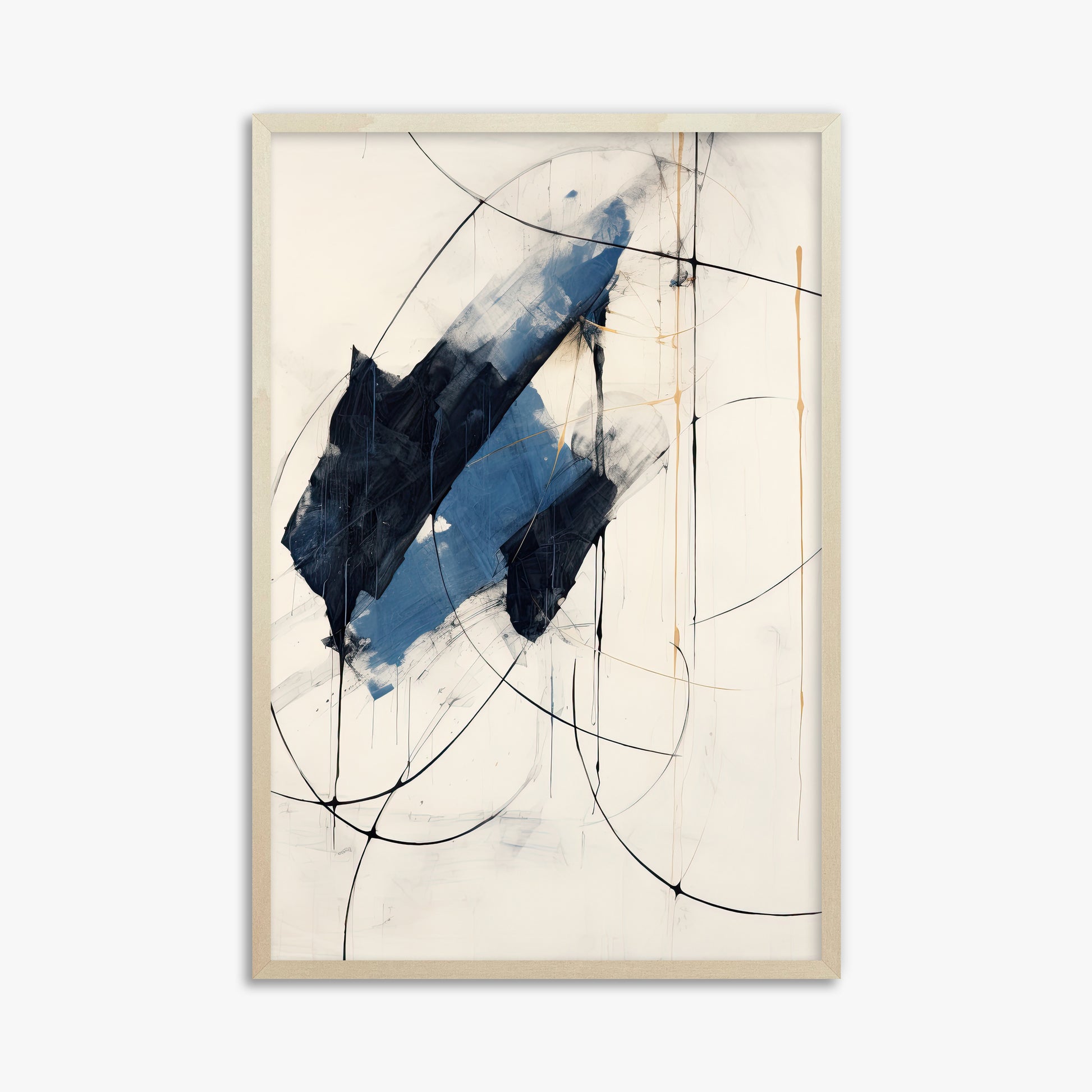 Midnight Sails, 61x91cm Framed Art Reproduction With Lime Wood Frame