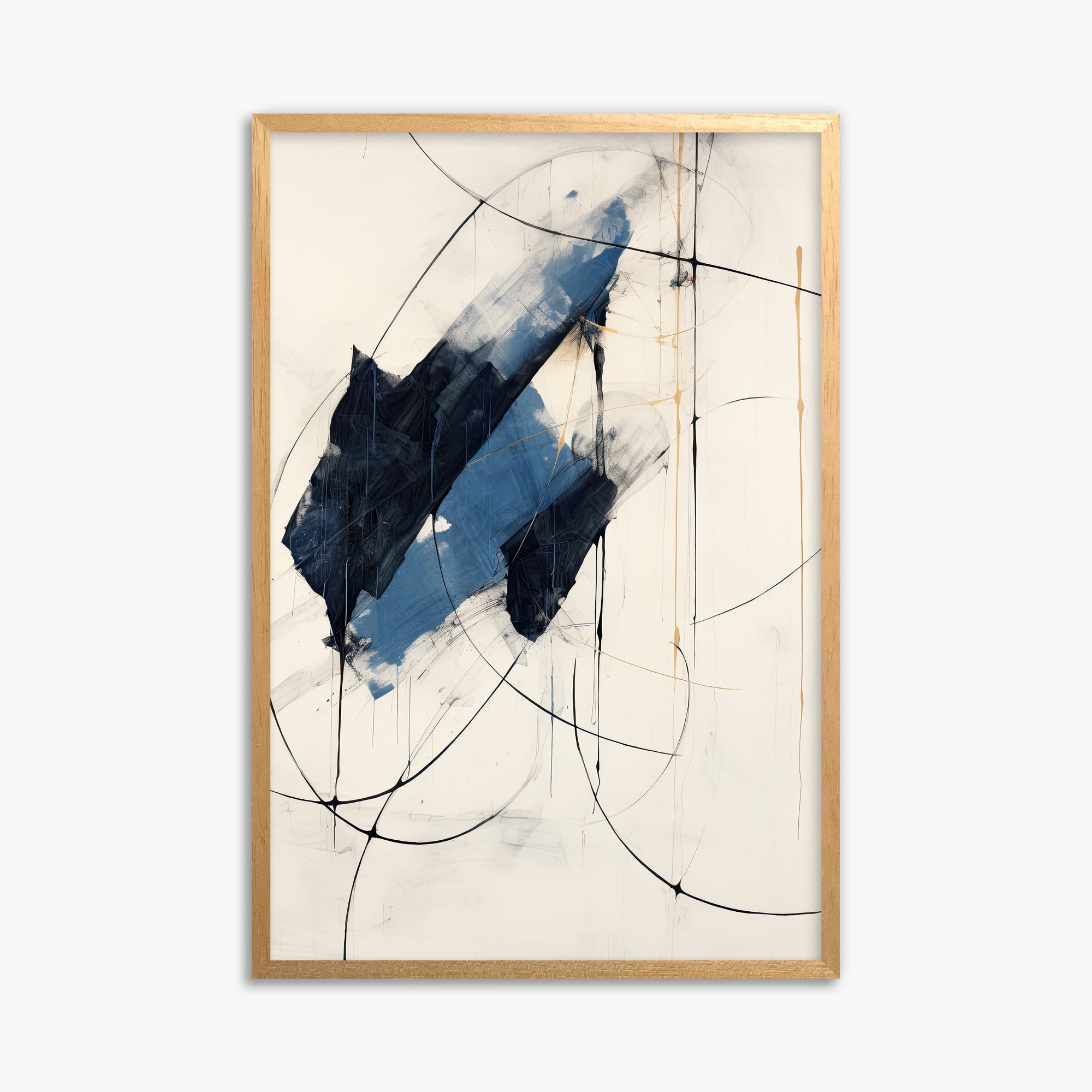 Midnight Sails, 61x91cm Framed Poster With Oak Frame