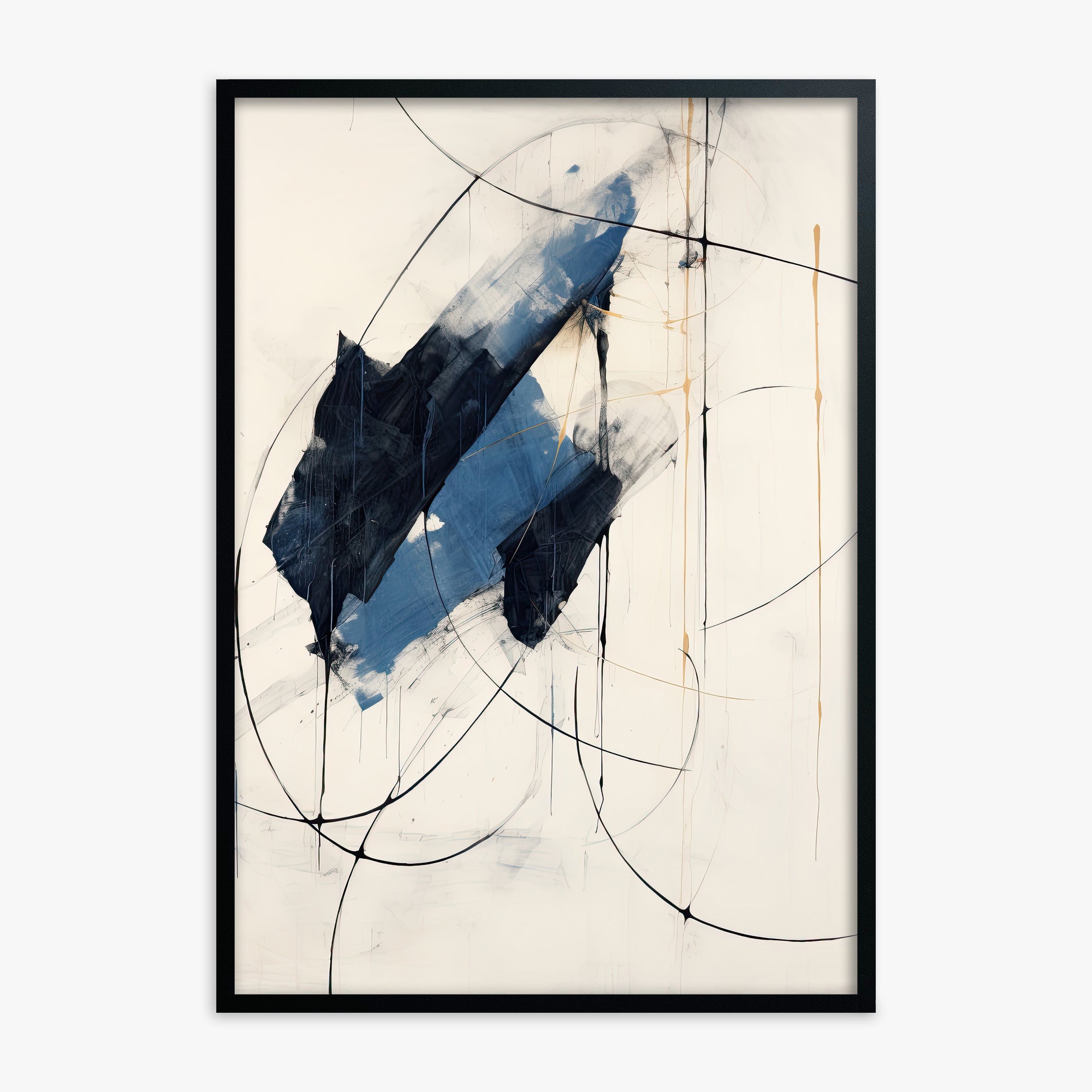 Midnight Sails, Black Framed Poster With Black Frame