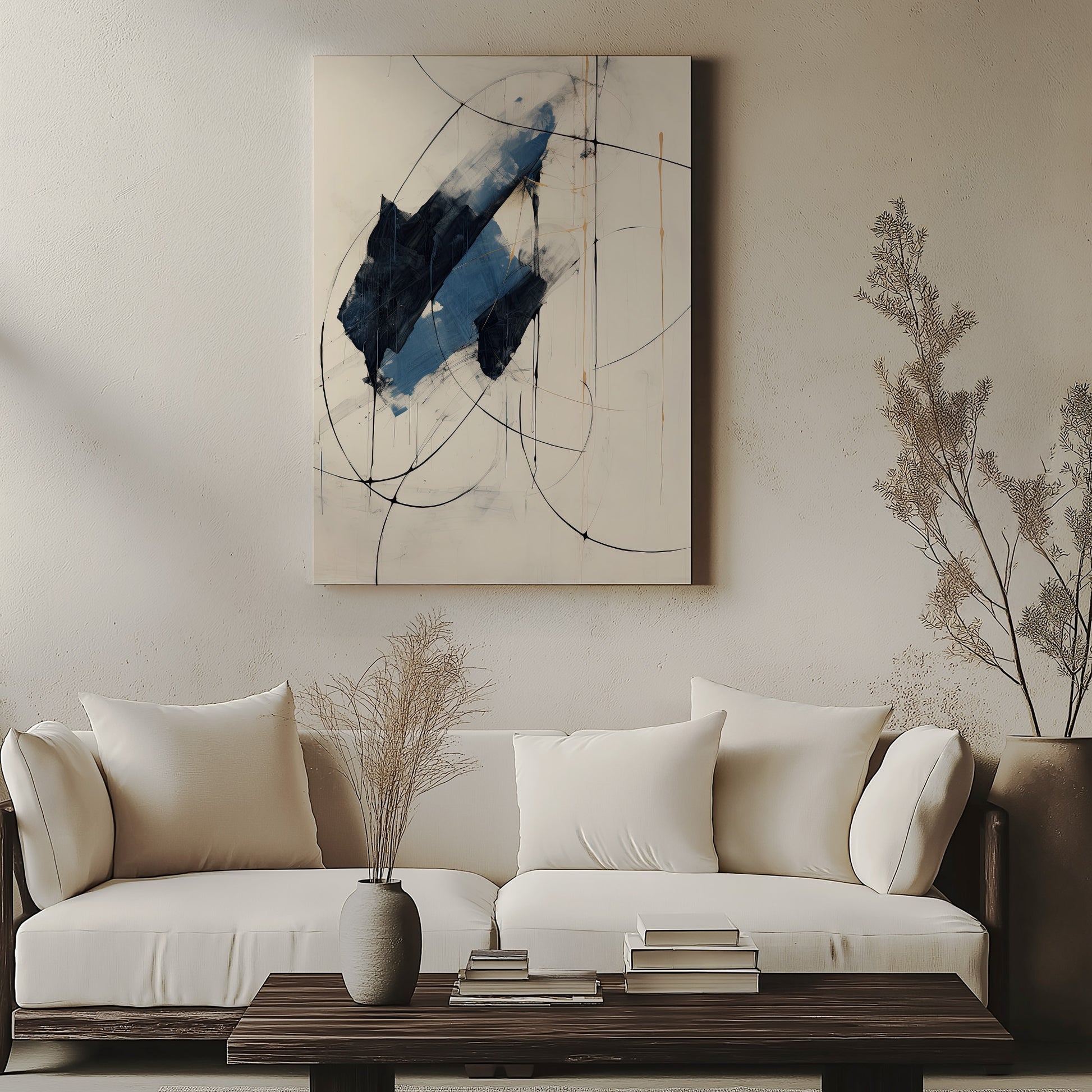 Design Concept No. 57 for Midnight Sails Japanese Satin Canvas Wall Art