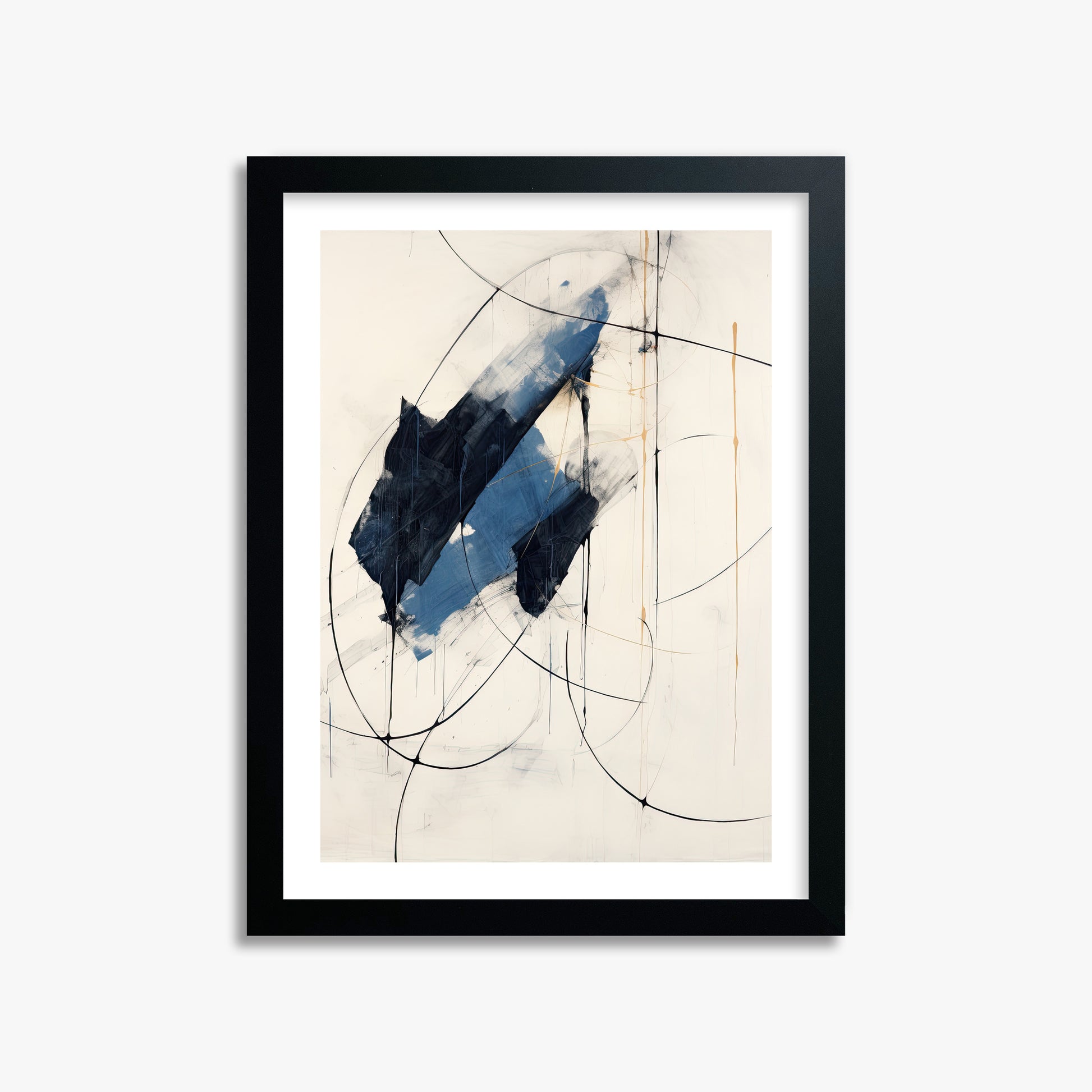 Midnight Sails, 30x40cm Black Framed Art Reproduction