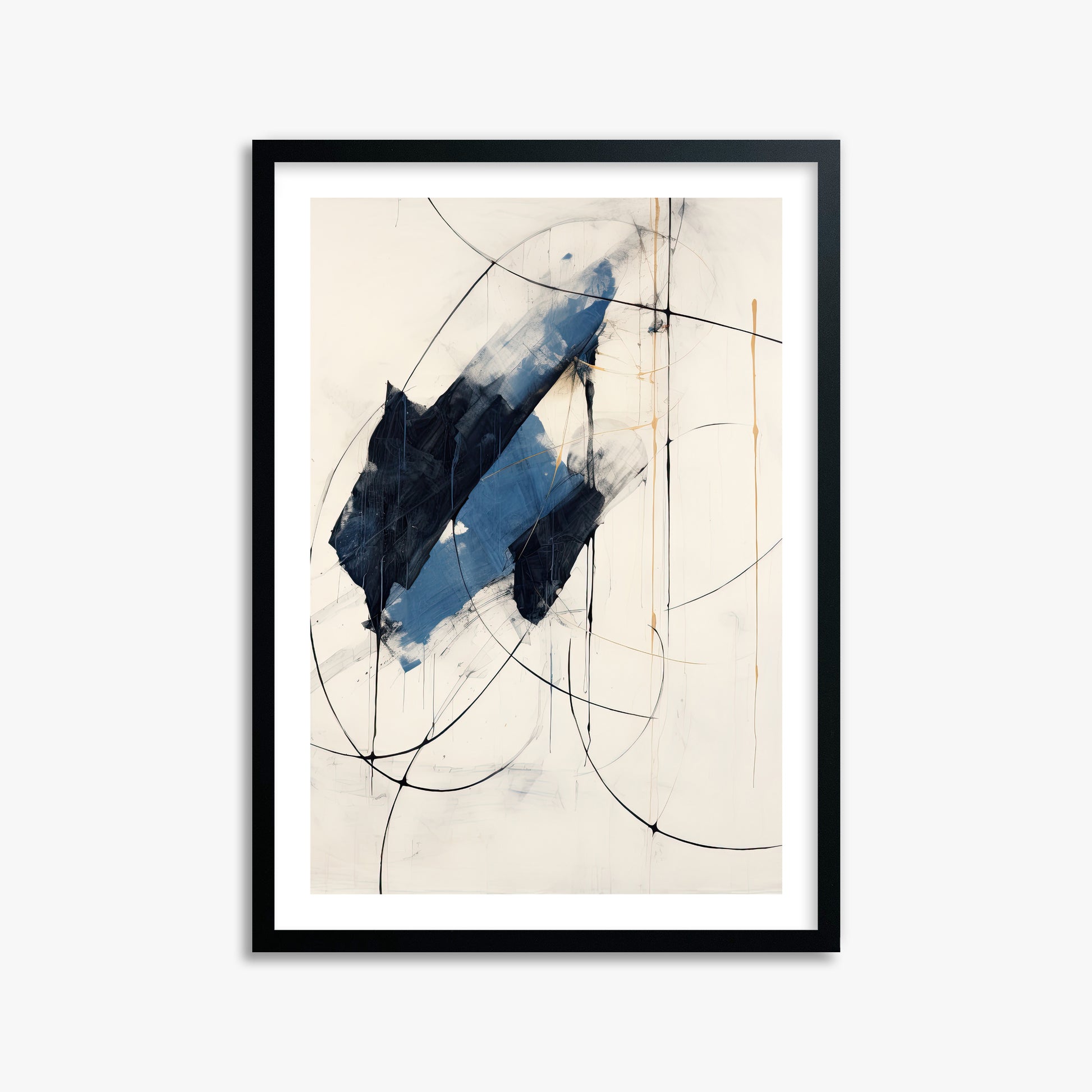 Midnight Sails, 50x70cm Black Framed Art Reproduction