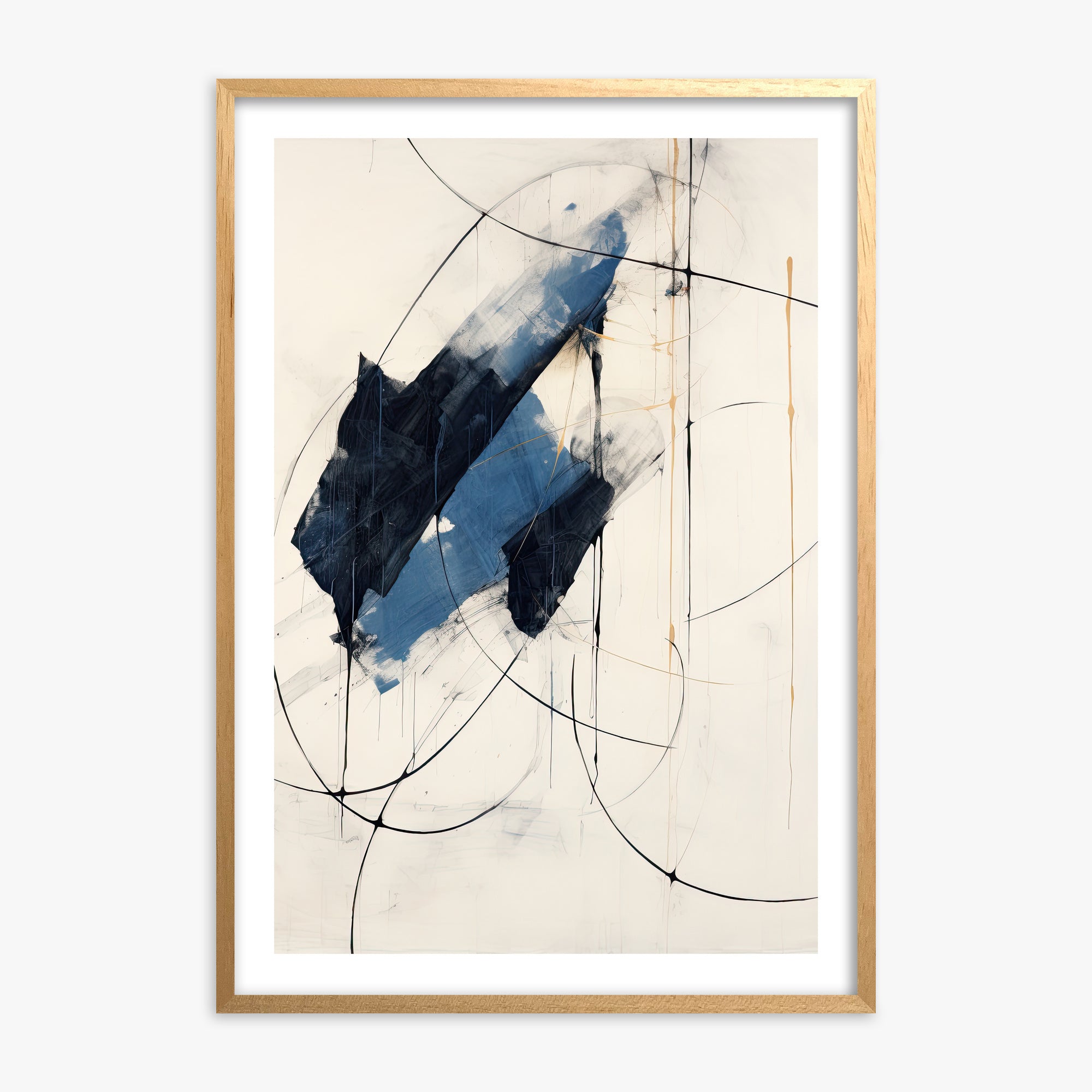 Midnight Sails, 70x100cm Oak Framed Art Reproduction