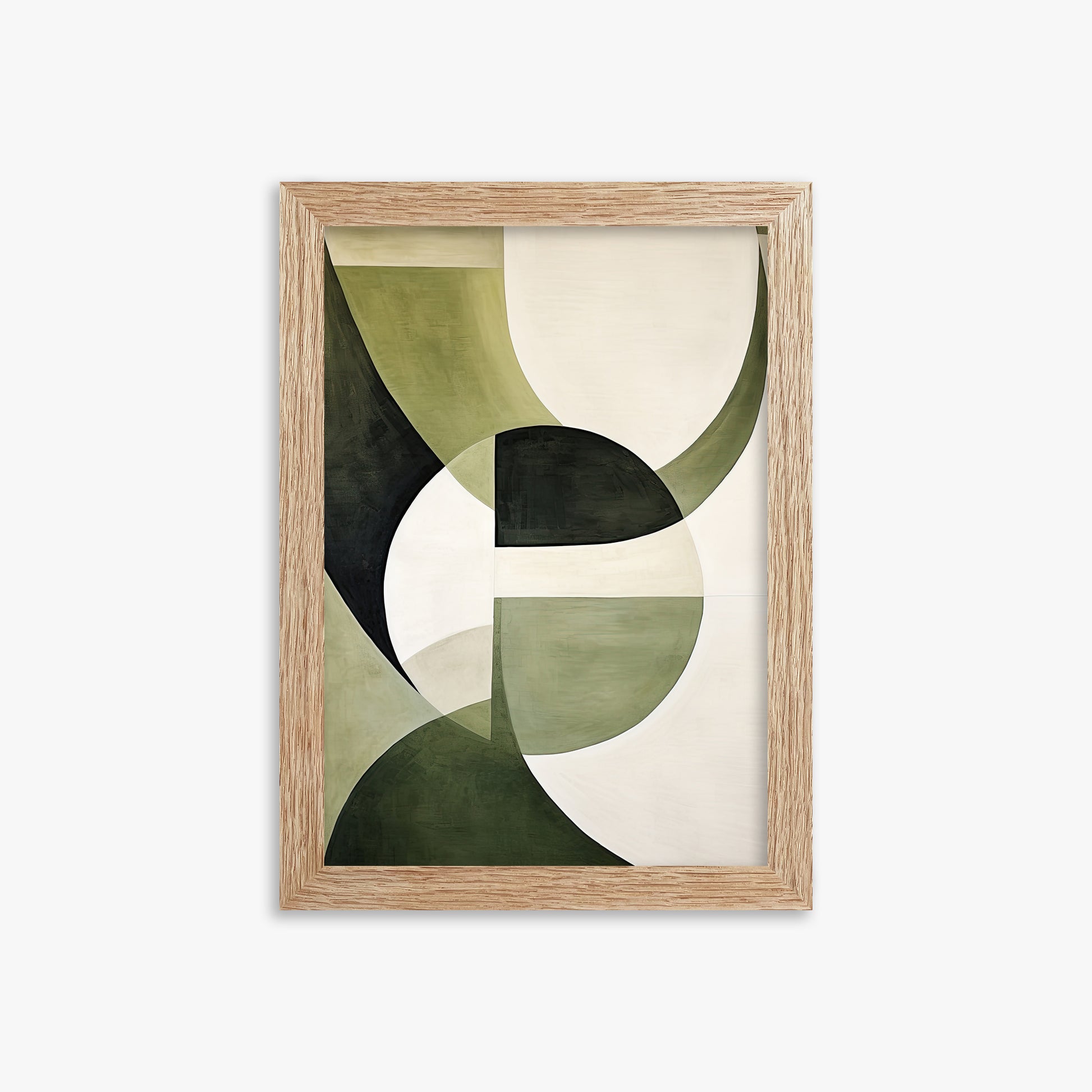 Emerald Eclipse, 21x30cm Framed Art Reproduction With Raw Oak Frame