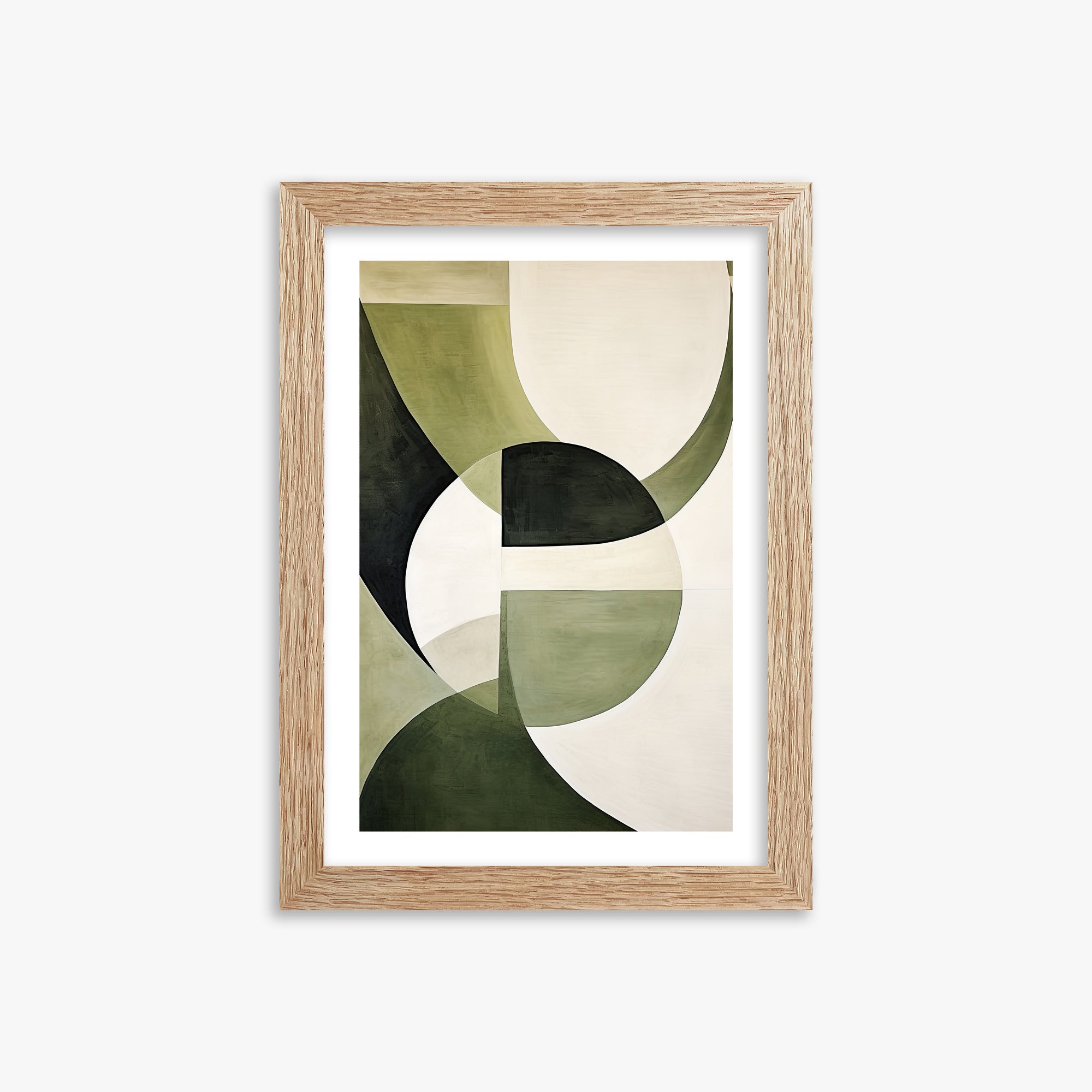 Emerald Eclipse, 21x30cm Framed Art Reproduction With Raw Oak Frame