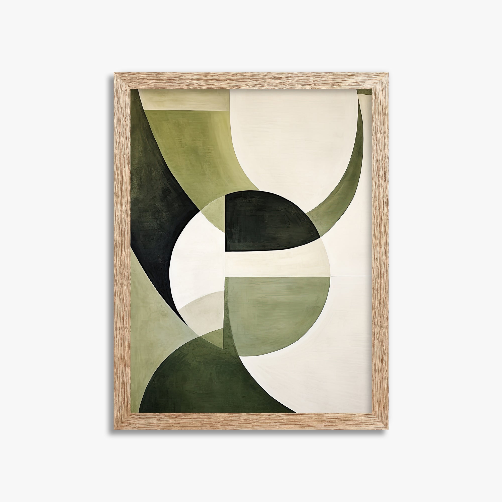 Emerald Eclipse, 30x40cm Framed Art Reproduction With Raw Oak Frame