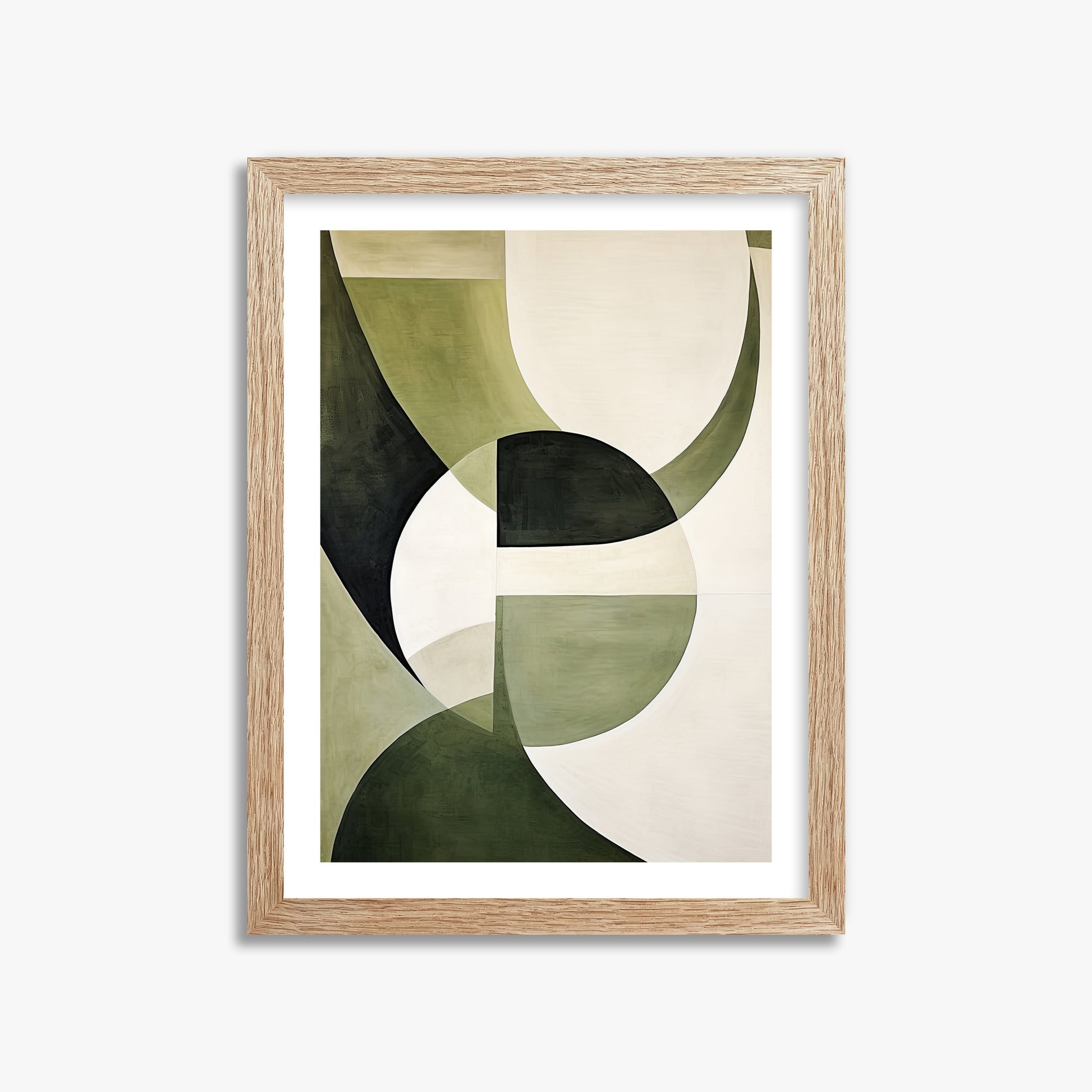 Emerald Eclipse, 30x40cm Framed Art Reproduction With Raw Oak Frame