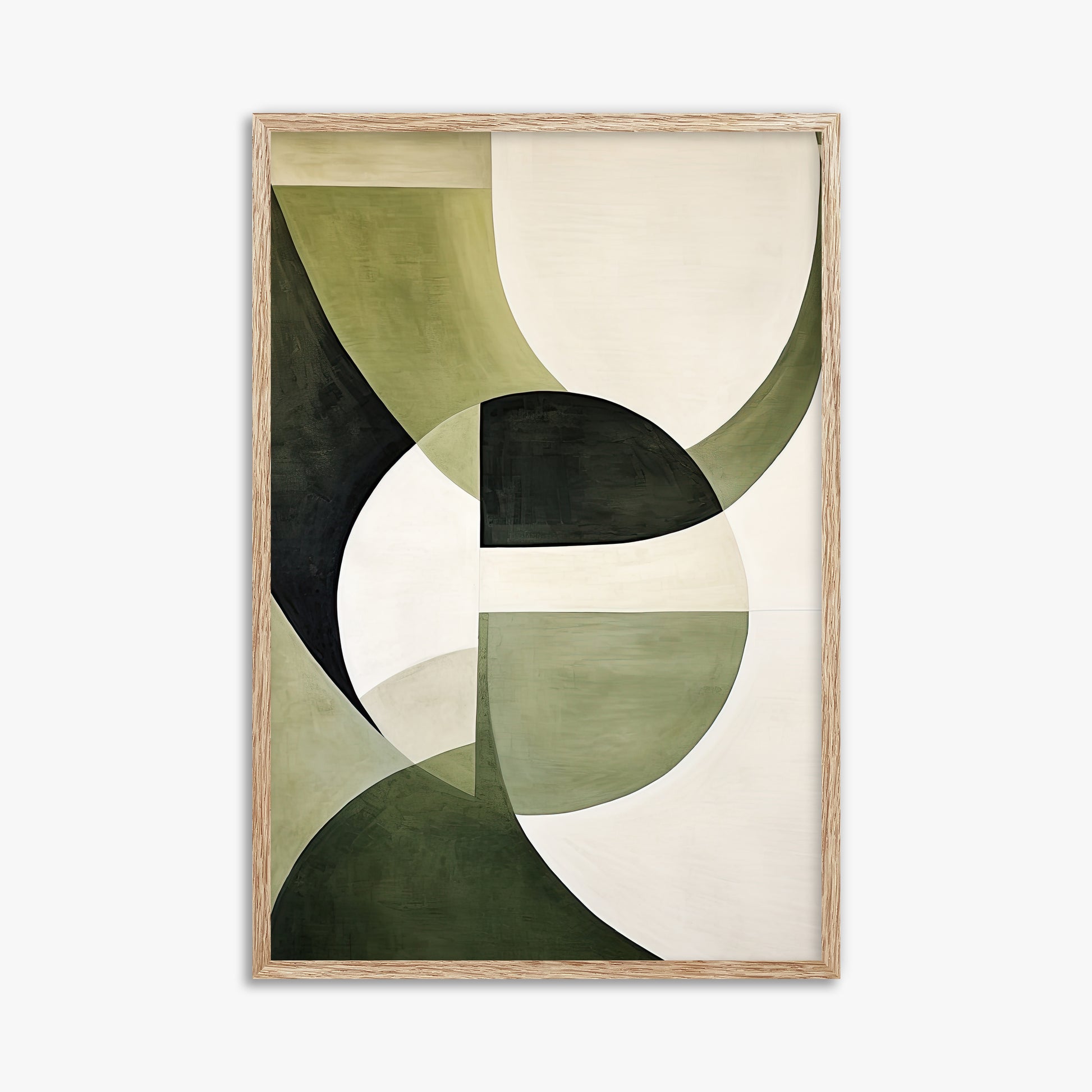 Emerald Eclipse, 61x91cm Framed Art Reproduction With Raw Oak Frame