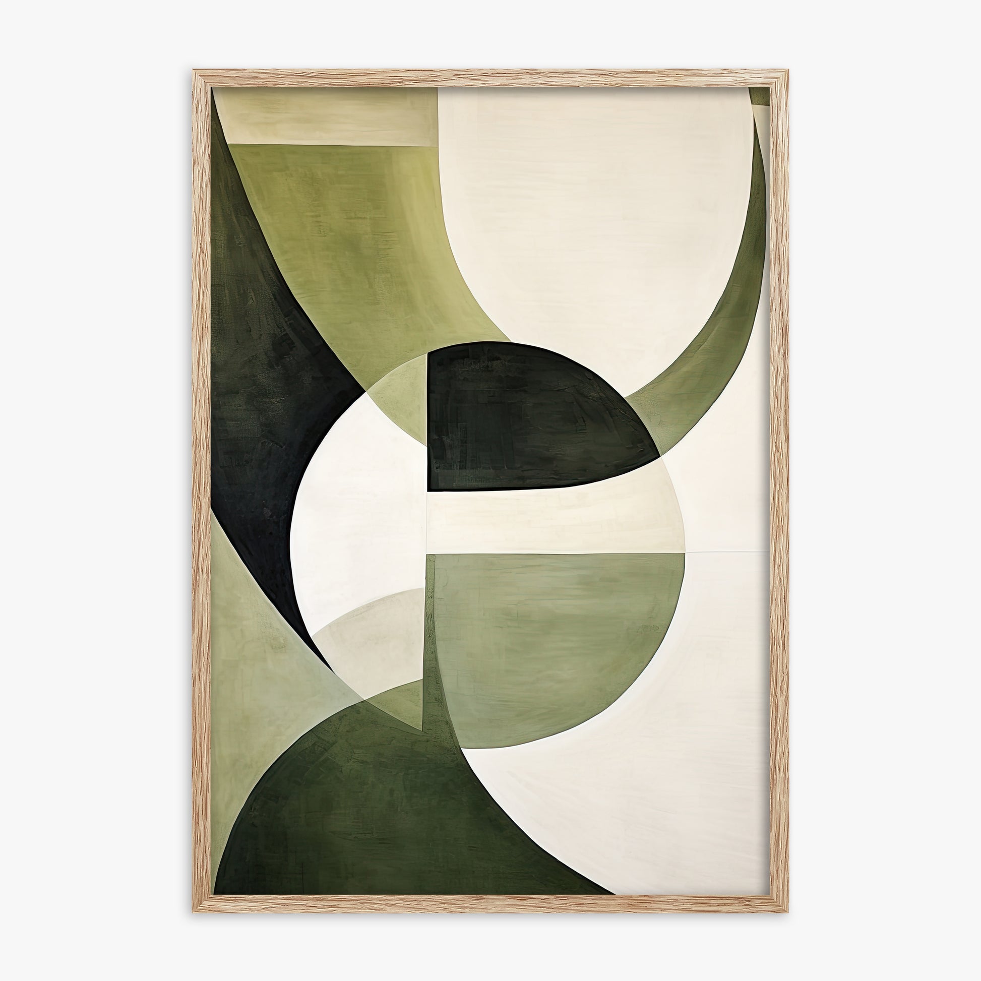 Emerald Eclipse, 70x100cm Framed Art Reproduction With Raw Oak Frame