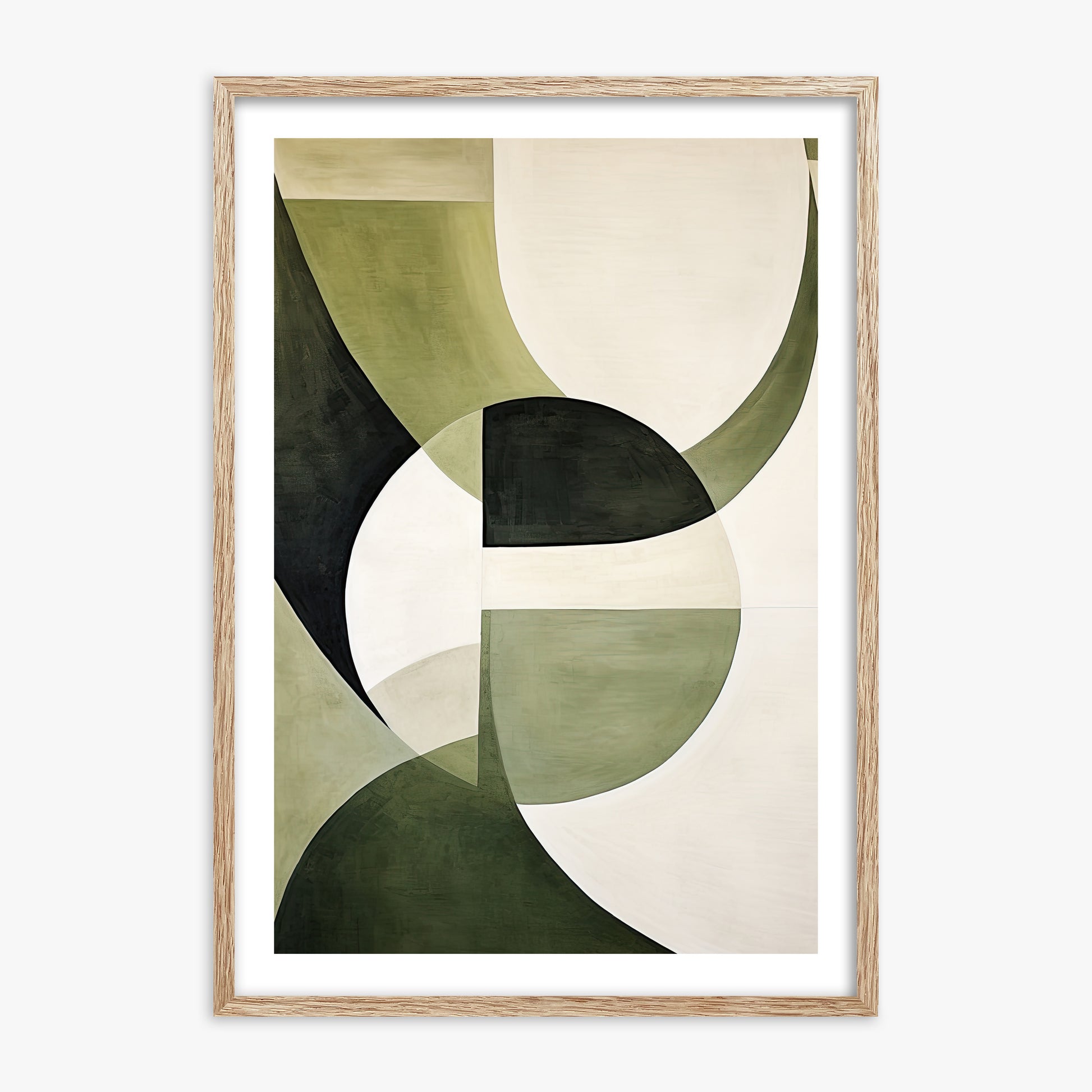 Emerald Eclipse, 70x100cm Framed Art Reproduction With Raw Oak Frame