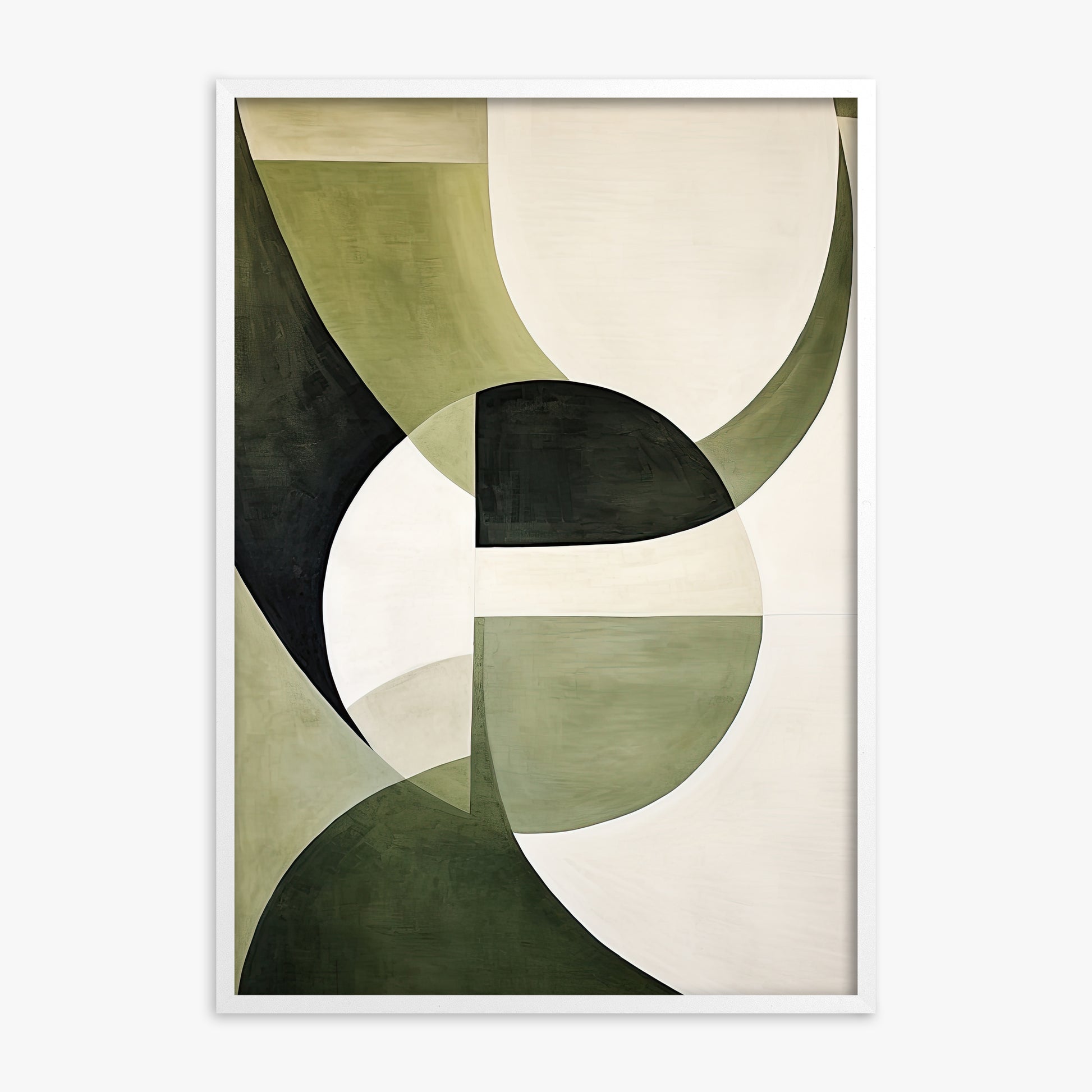 Emerald Eclipse, White Framed Poster With White Frame