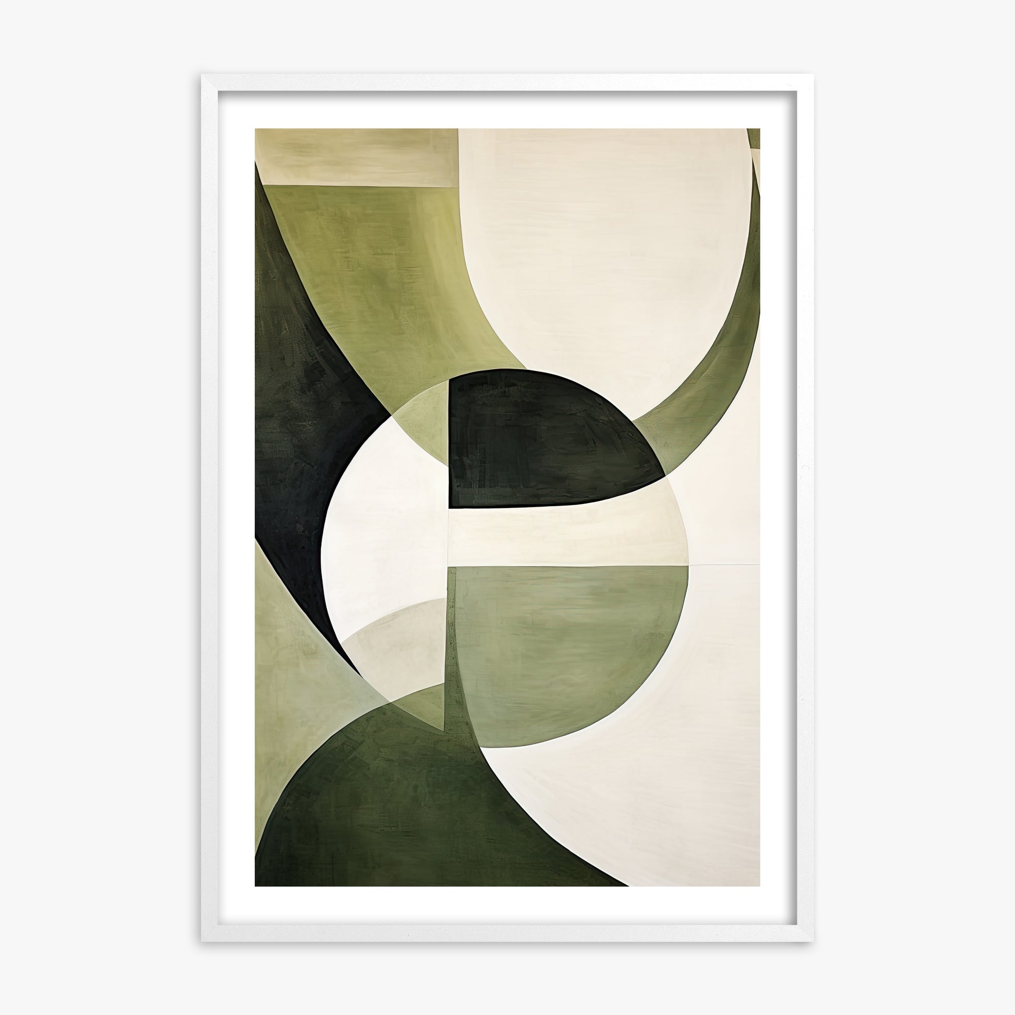 Emerald Eclipse, White Framed Poster With White Frame
