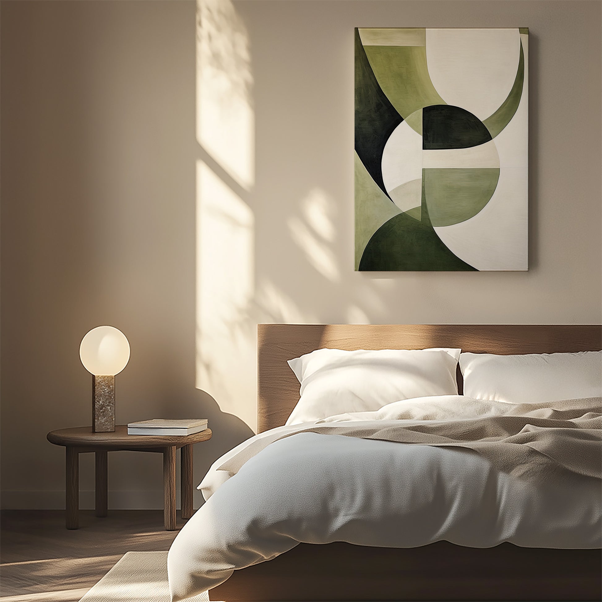 Design Concept No. 55 for Emerald Eclipse Japanese Satin Canvas Wall Art