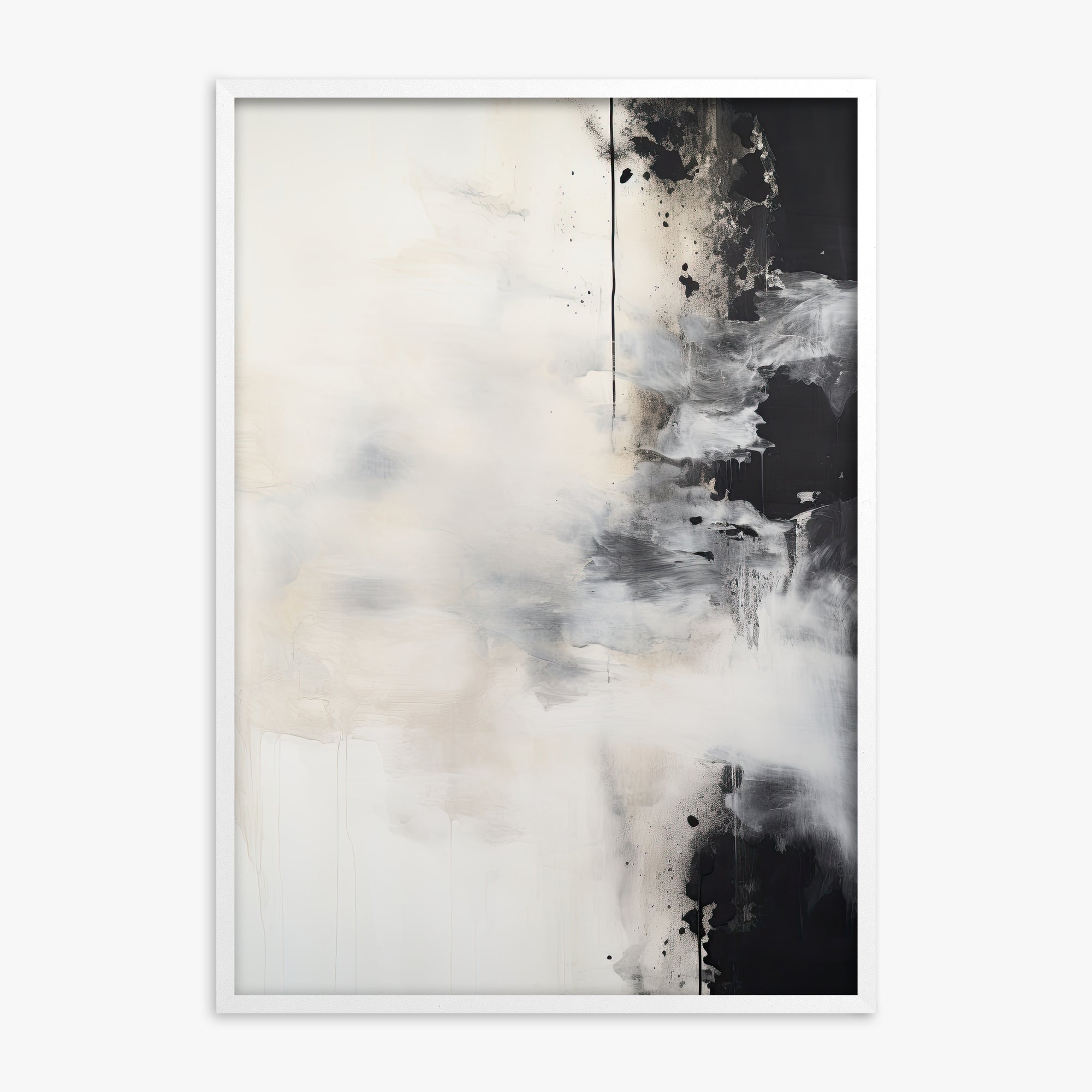 Phantom Cloud, White Framed Poster With White Frame