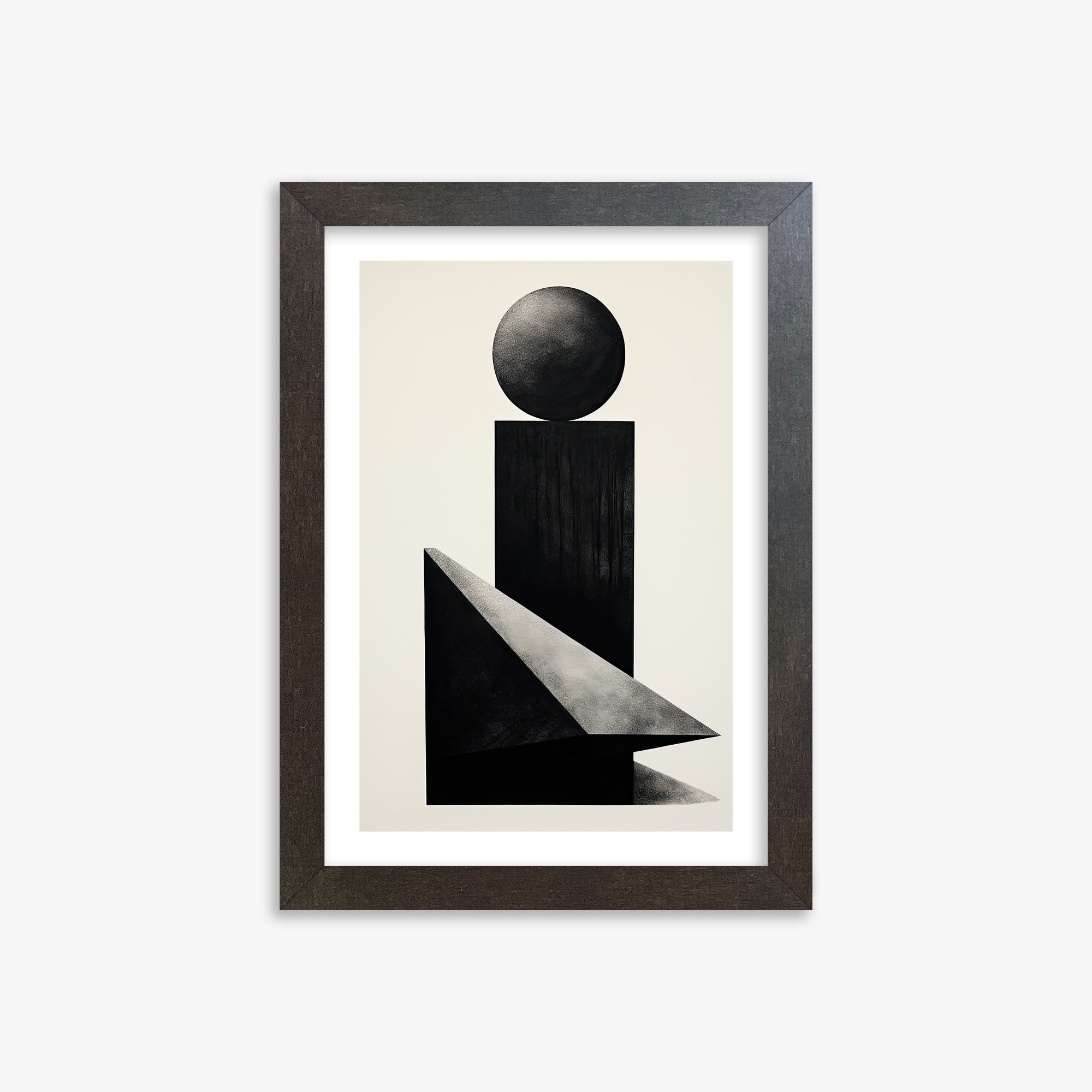 Obsidian Spire, 21x30cm Framed Art Reproduction With Espresso Frame