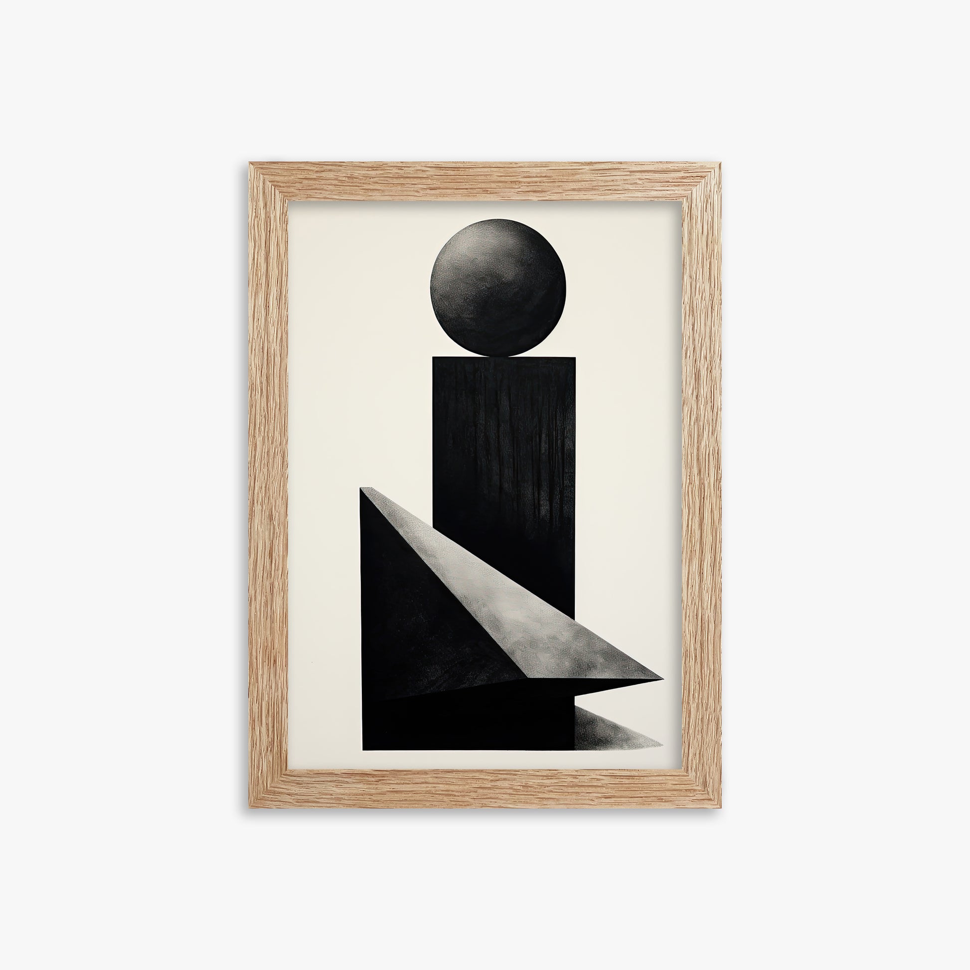 Obsidian Spire, 21x30cm Framed Art Reproduction With Raw Oak Frame