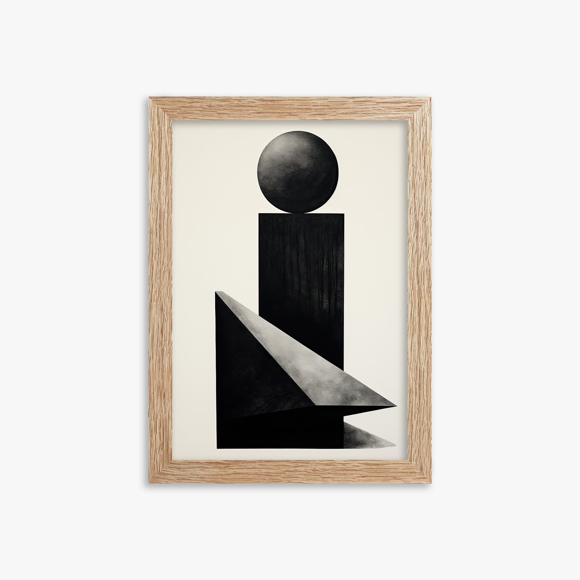 Obsidian Spire, 21x30cm Framed Art Reproduction With Raw Oak Frame
