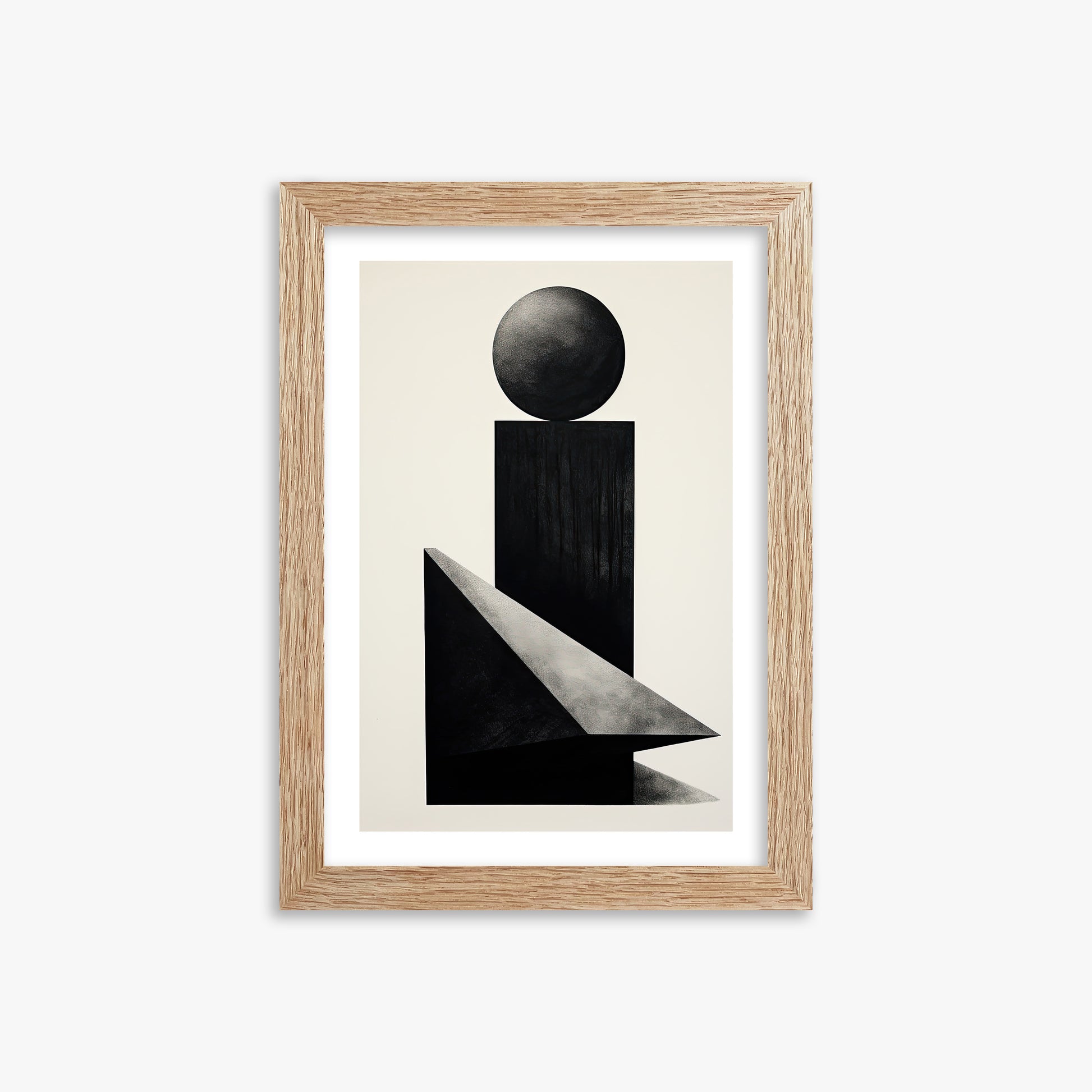 Obsidian Spire, 21x30cm Framed Art Reproduction With Raw Oak Frame