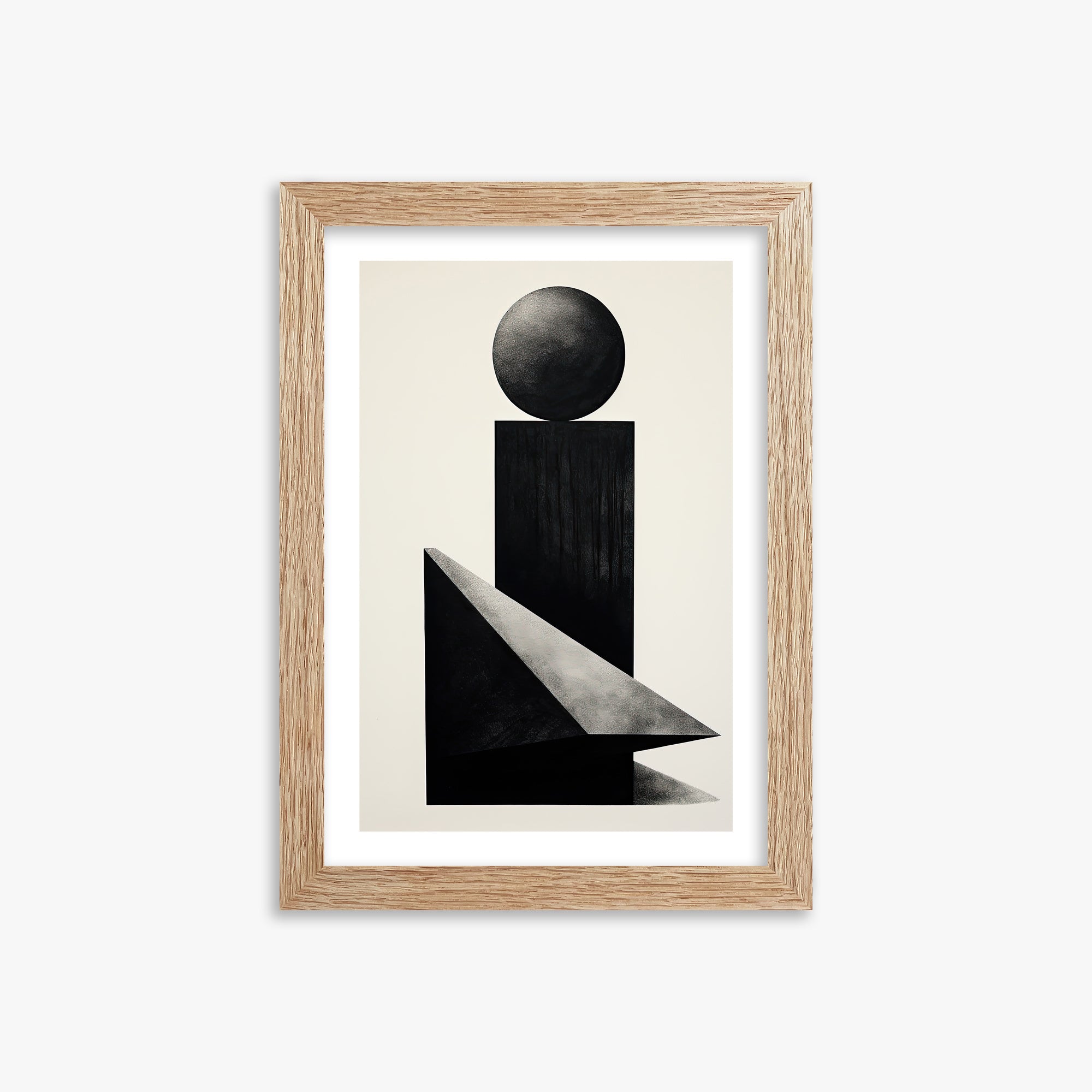 Obsidian Spire, 21x30cm Framed Art Reproduction With Raw Oak Frame