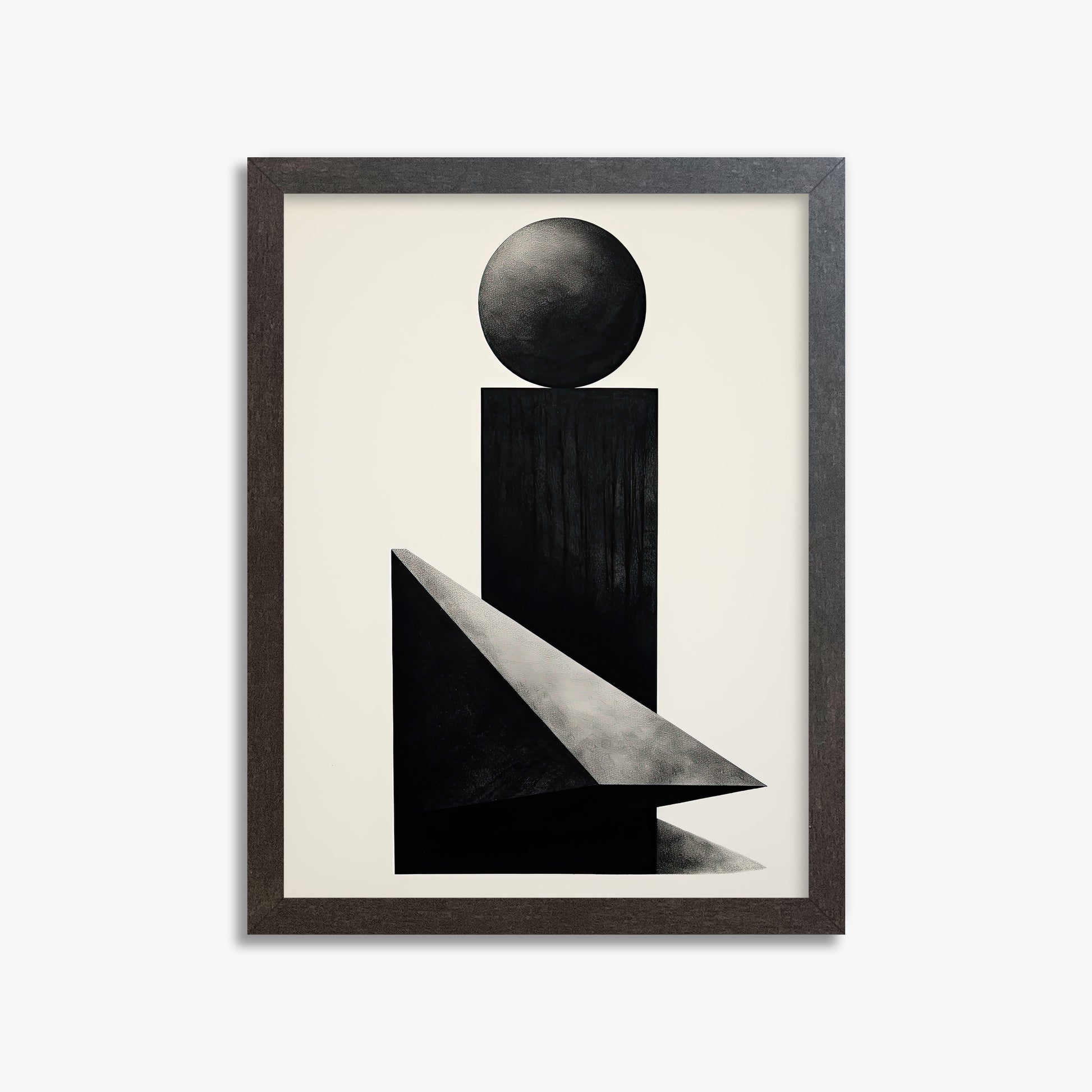 Obsidian Spire, 30x40cm Framed Art Reproduction With Espresso Frame