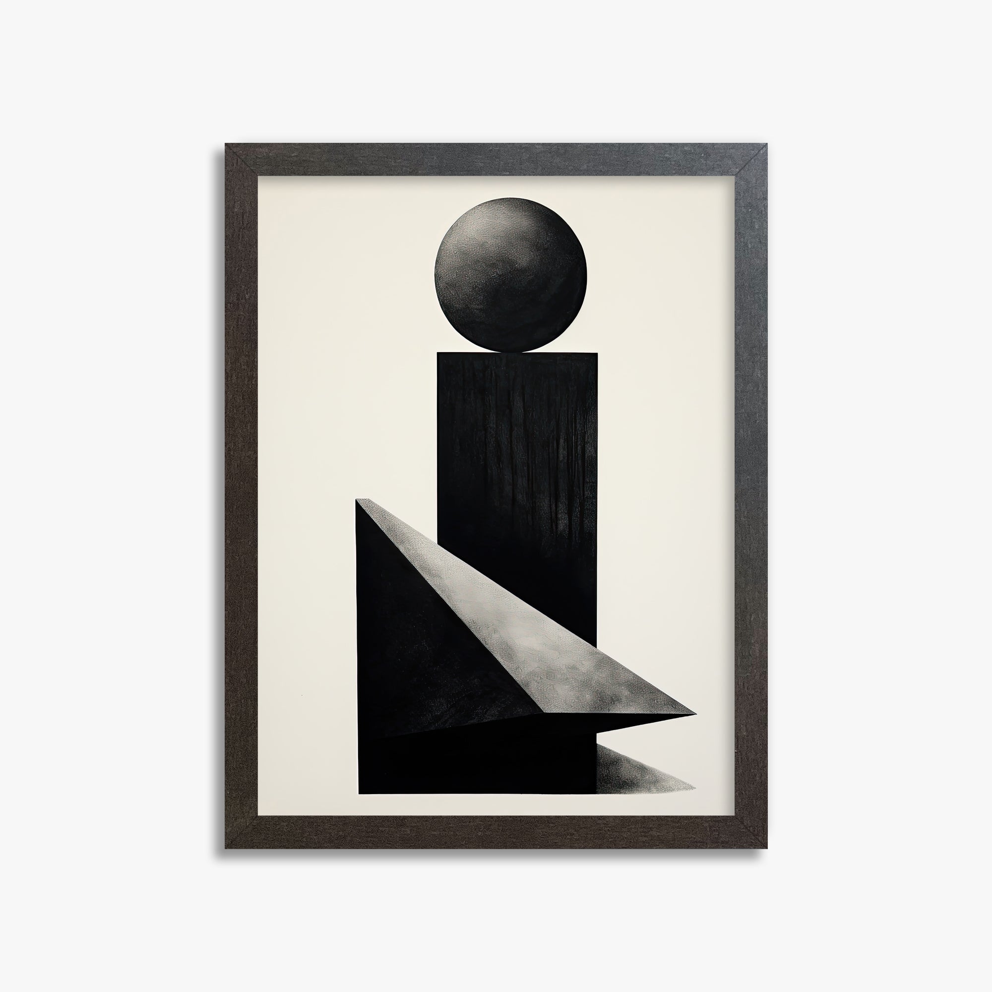 Obsidian Spire, 30x40cm Framed Art Reproduction With Espresso Frame