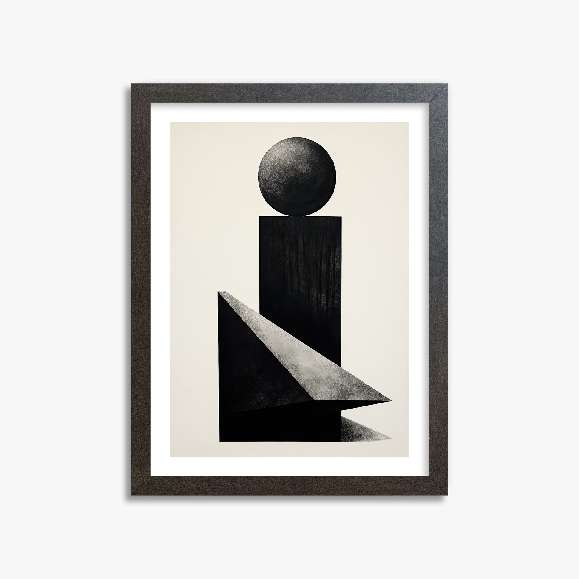 Obsidian Spire, 30x40cm Framed Art Reproduction With Espresso Frame