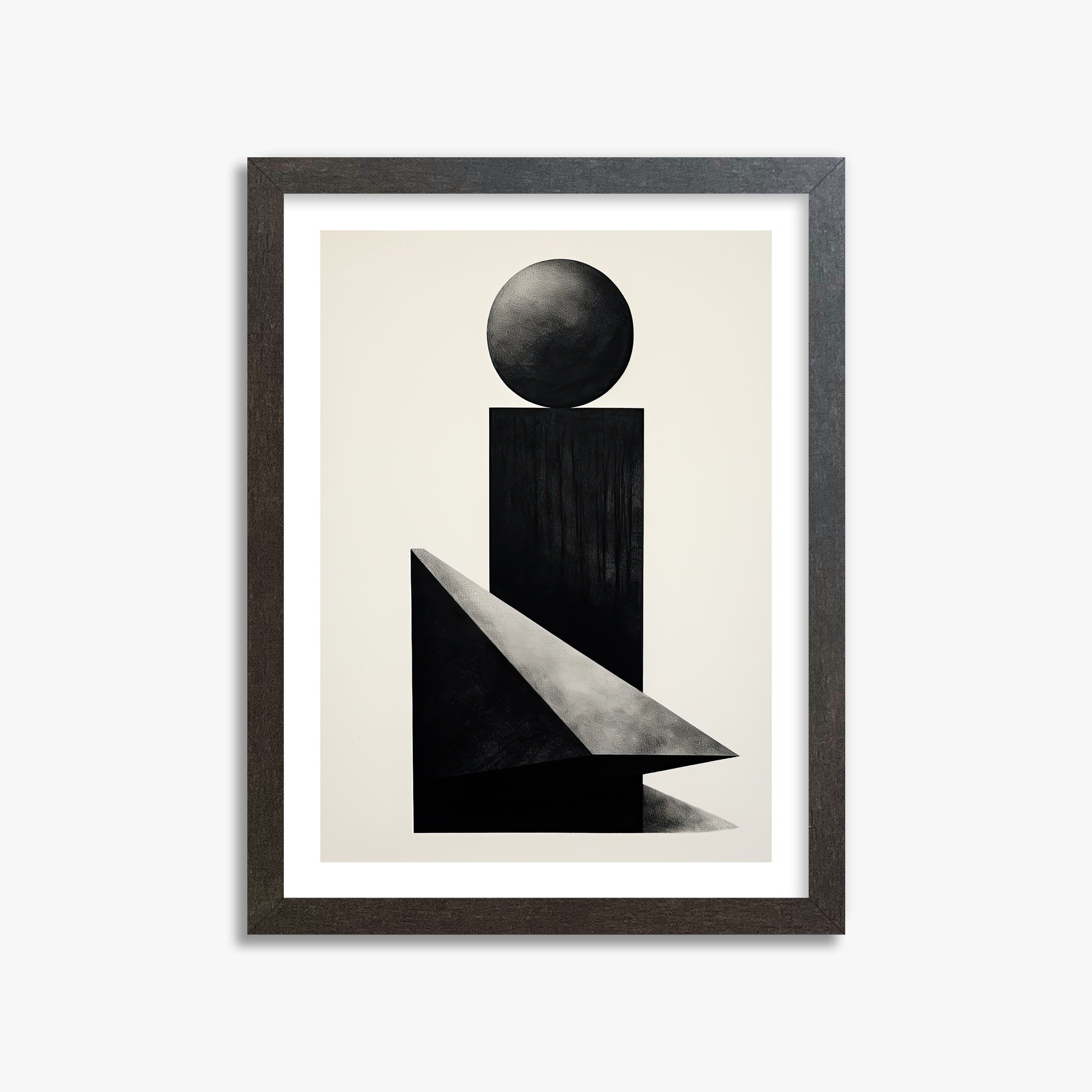 Obsidian Spire, 30x40cm Framed Art Reproduction With Espresso Frame