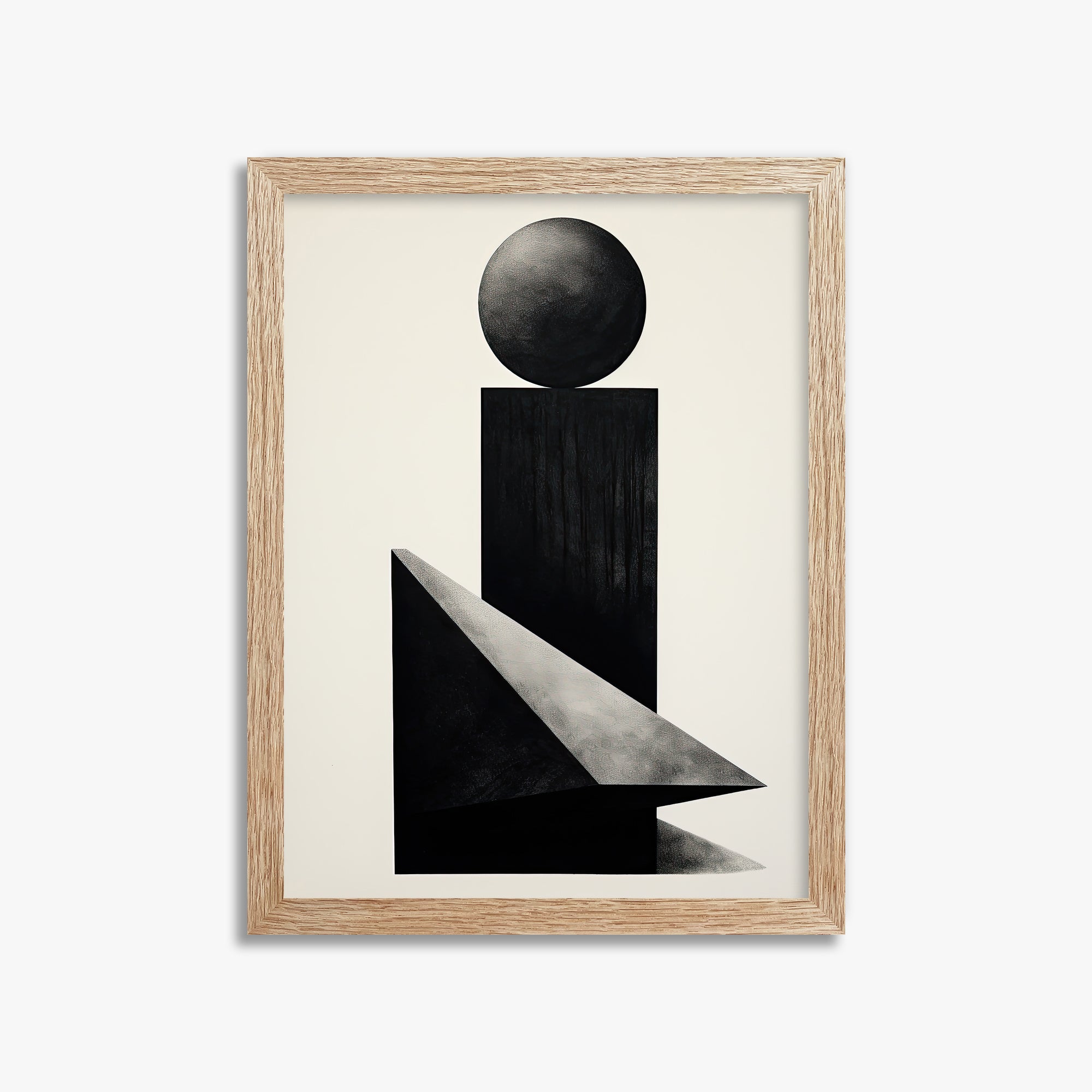 Obsidian Spire, 30x40cm Framed Art Reproduction With Raw Oak Frame