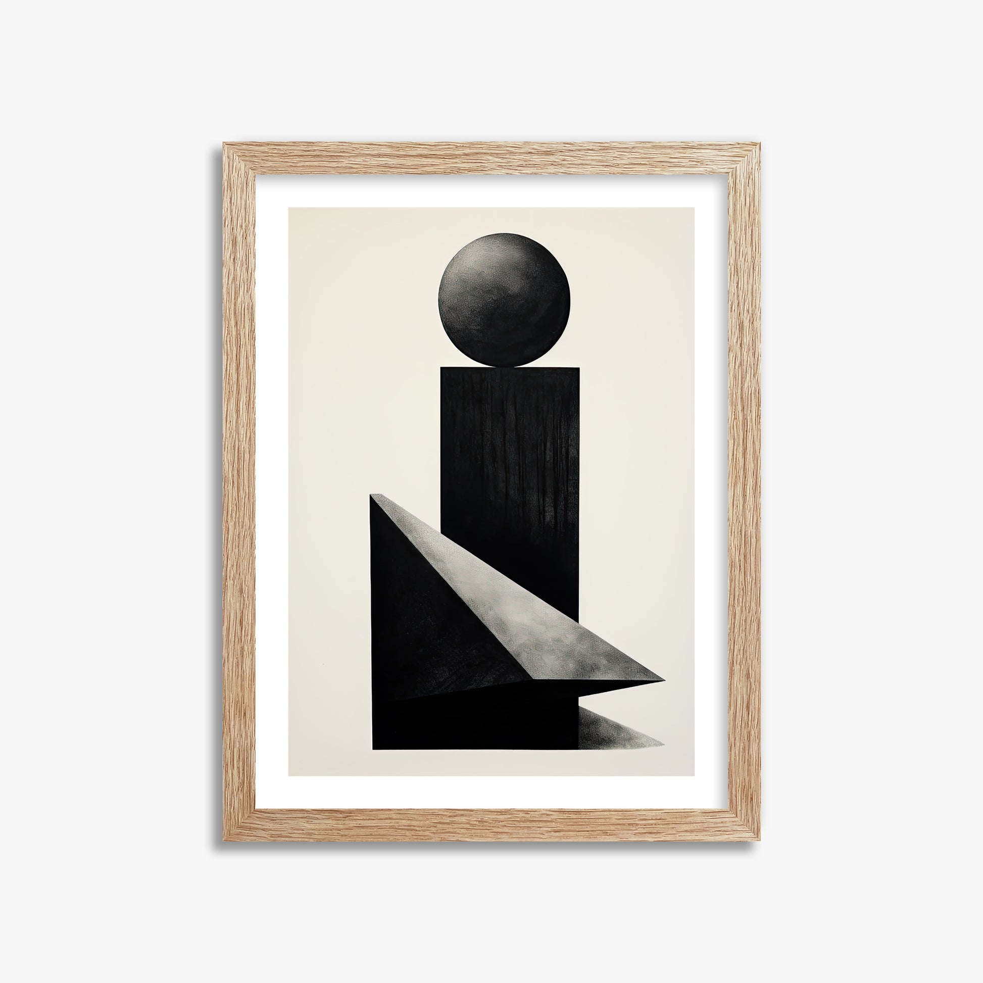 Obsidian Spire, 30x40cm Framed Art Reproduction With Raw Oak Frame