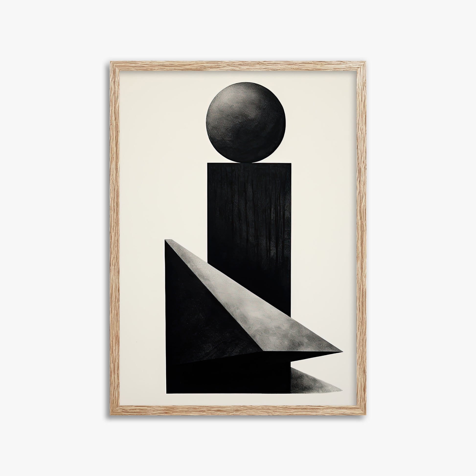 Obsidian Spire, 50x70cm Framed Art Reproduction With Raw Oak Frame