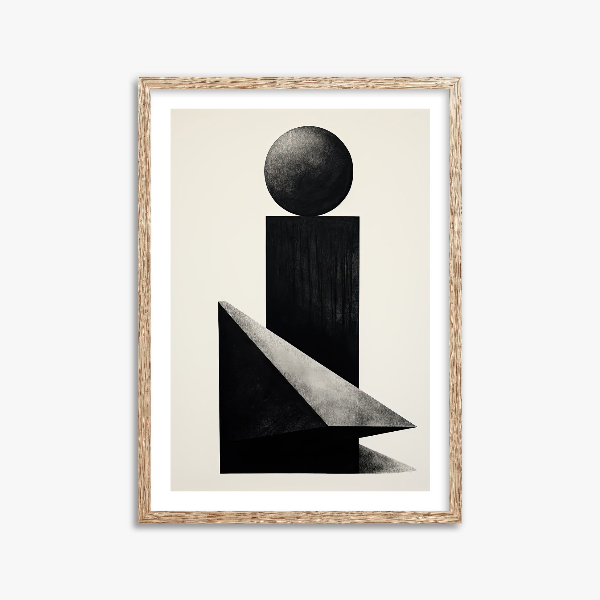 Obsidian Spire, 50x70cm Framed Art Reproduction With Raw Oak Frame