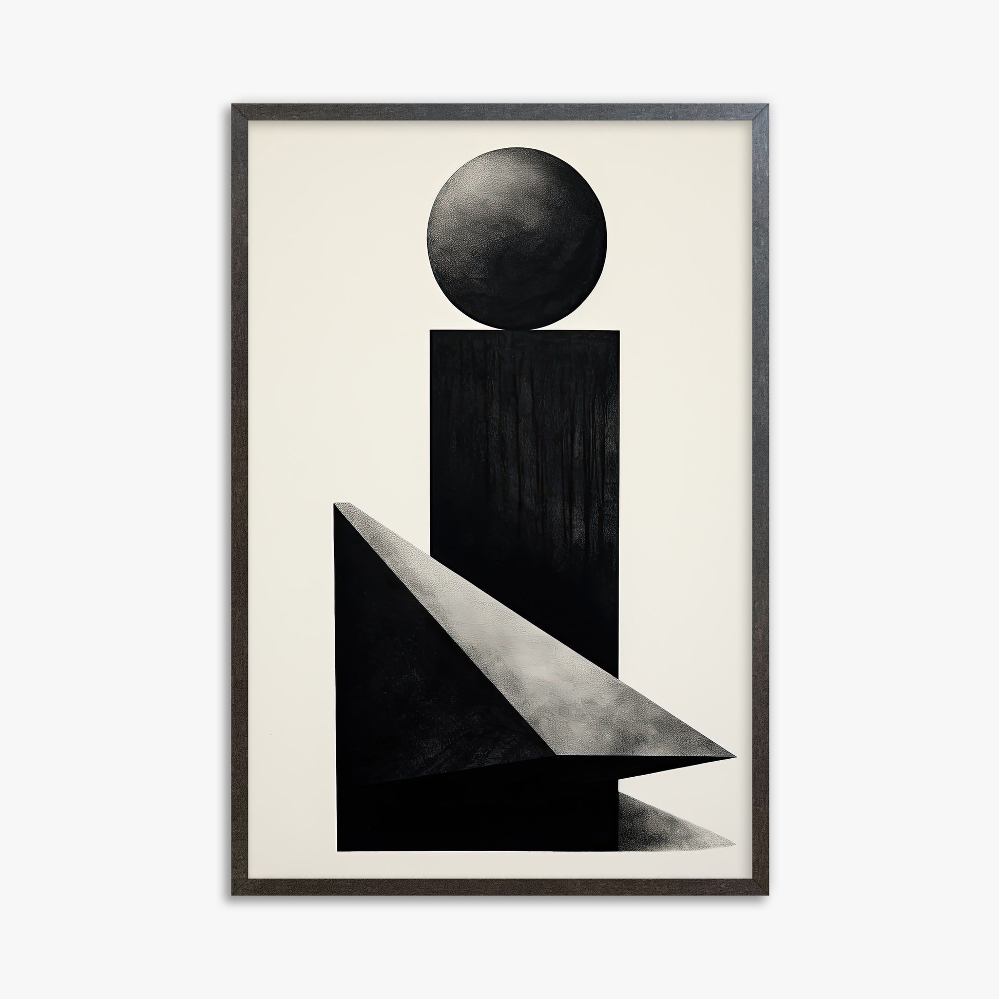 Obsidian Spire, 61x91cm Framed Art Reproduction With Espresso Frame
