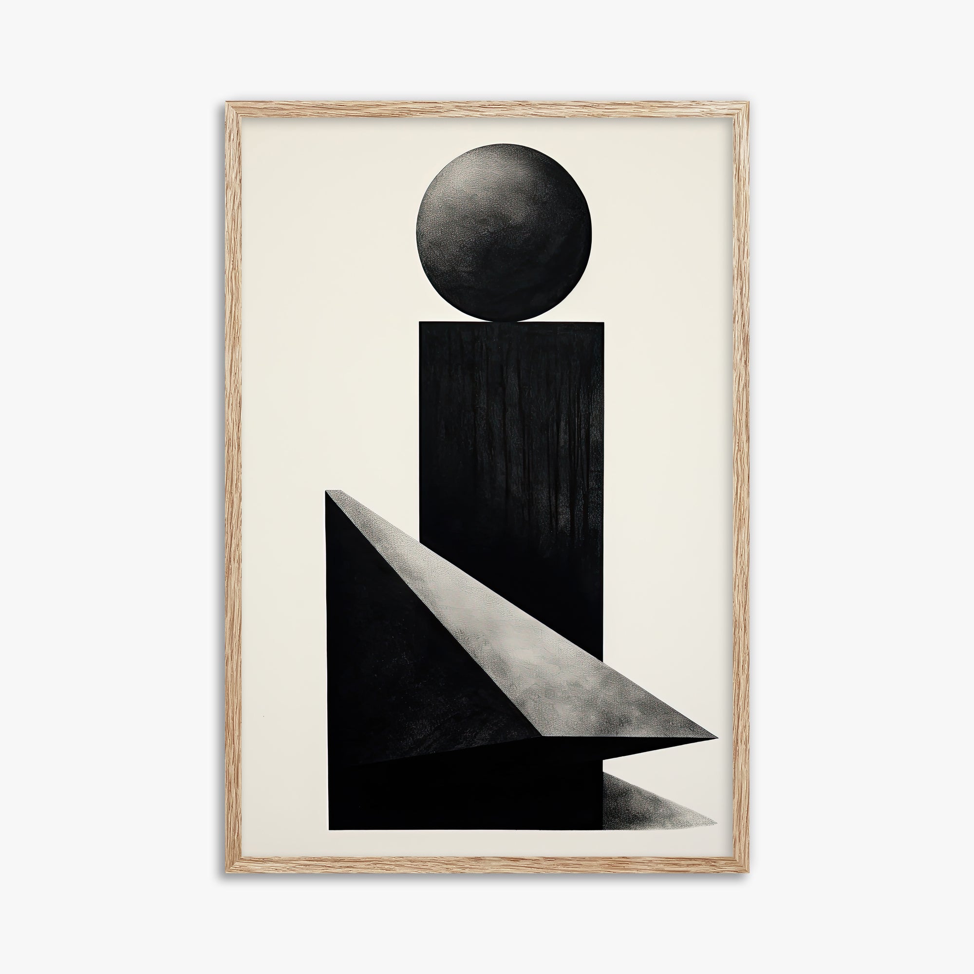 Obsidian Spire, 61x91cm Framed Art Reproduction With Raw Oak Frame