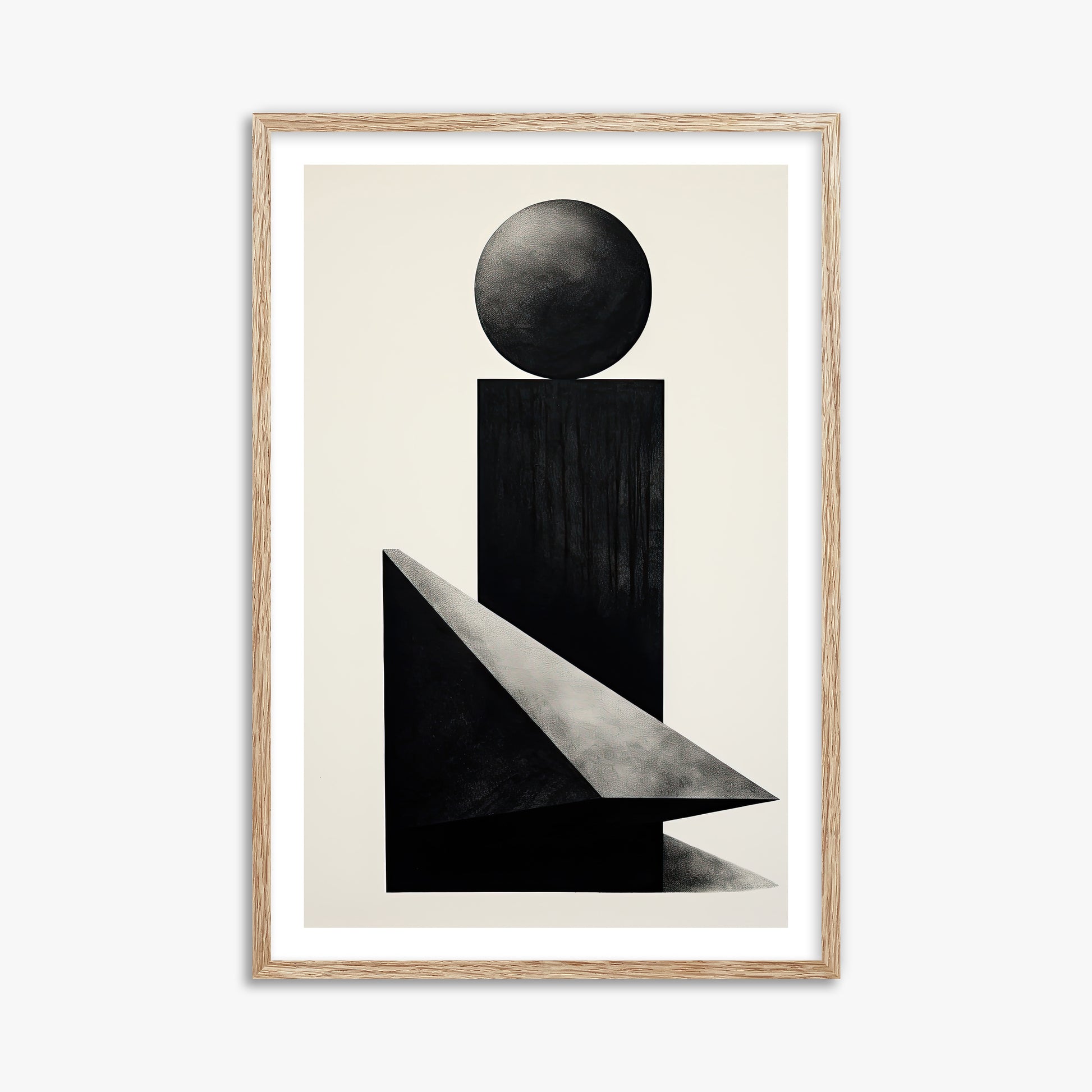 Obsidian Spire, 61x91cm Framed Art Reproduction With Raw Oak Frame