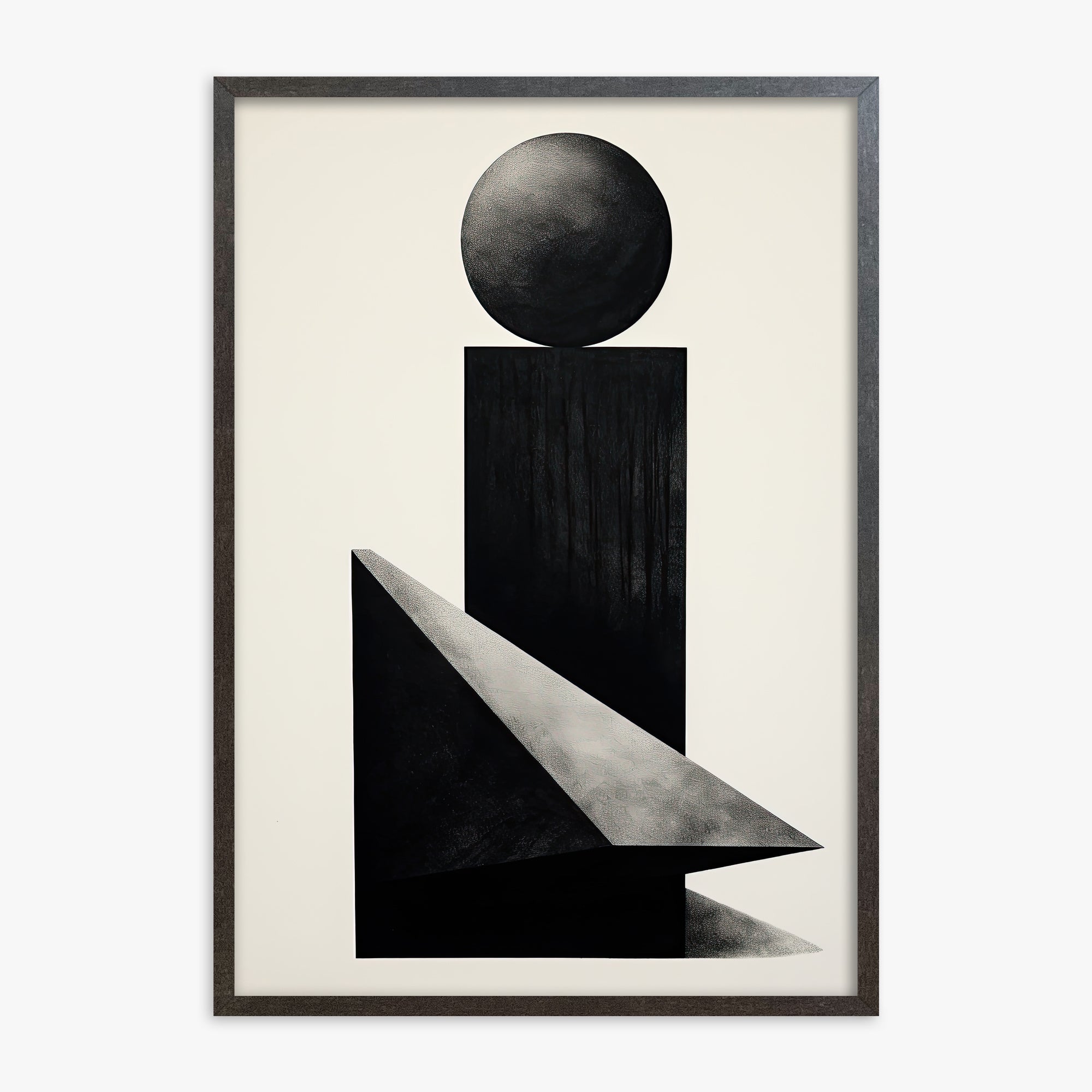Obsidian Spire, 70x100cm Framed Art Reproduction With Espresso Frame