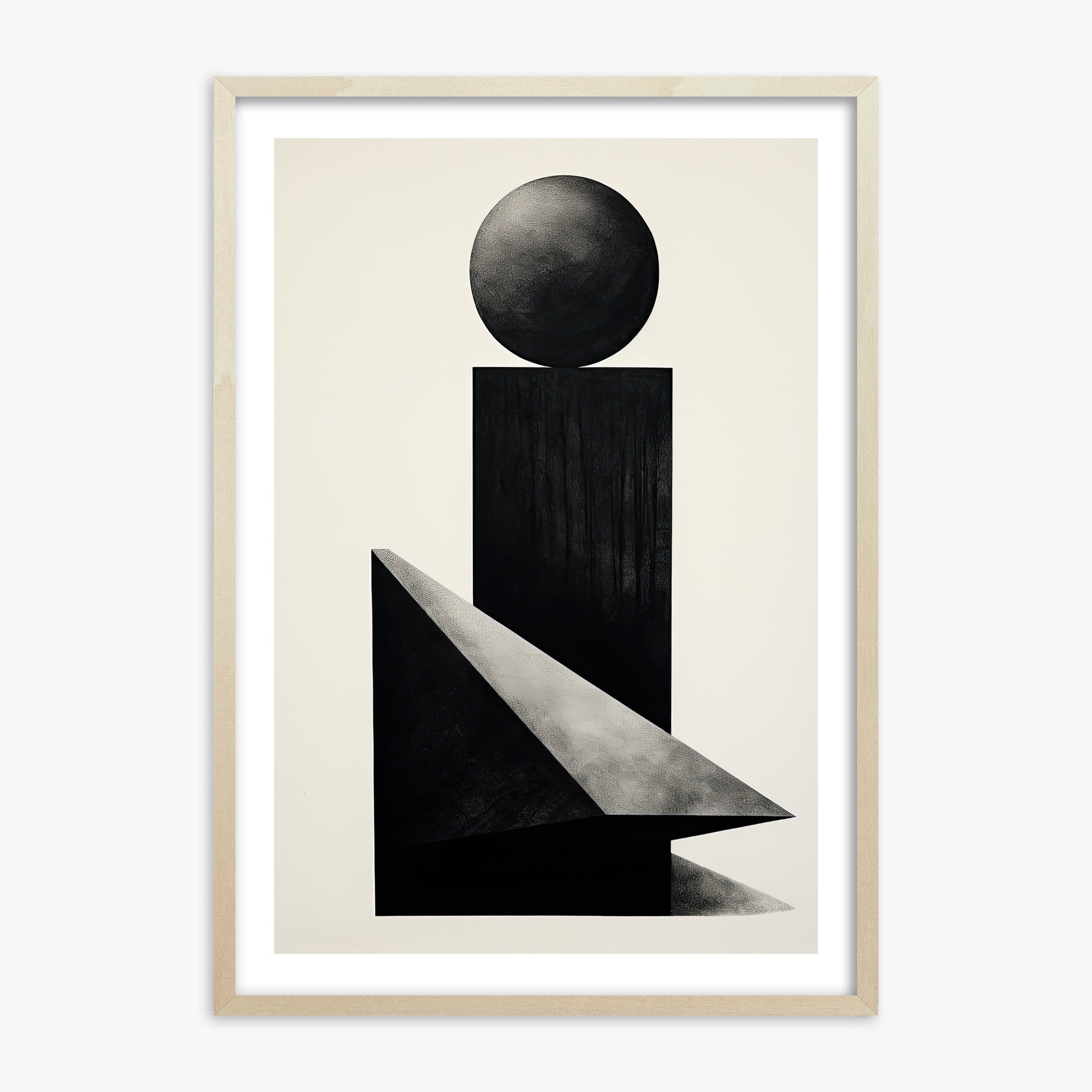 Obsidian Spire, 70x100cm Framed Art Reproduction With Lime Wood Frame