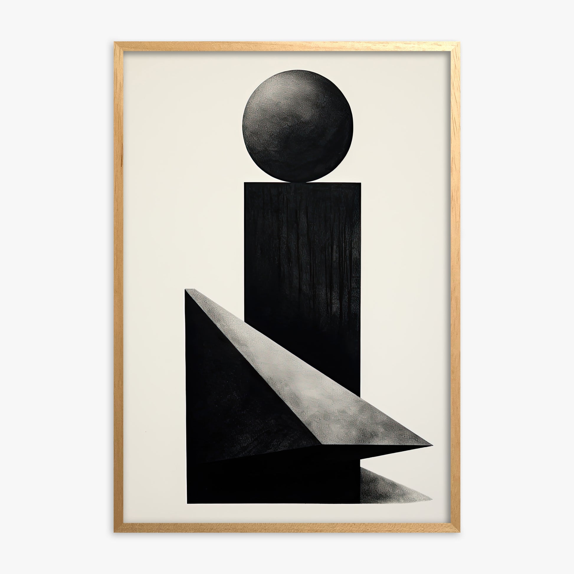 Obsidian Spire, Oak Framed Poster With Oak Frame